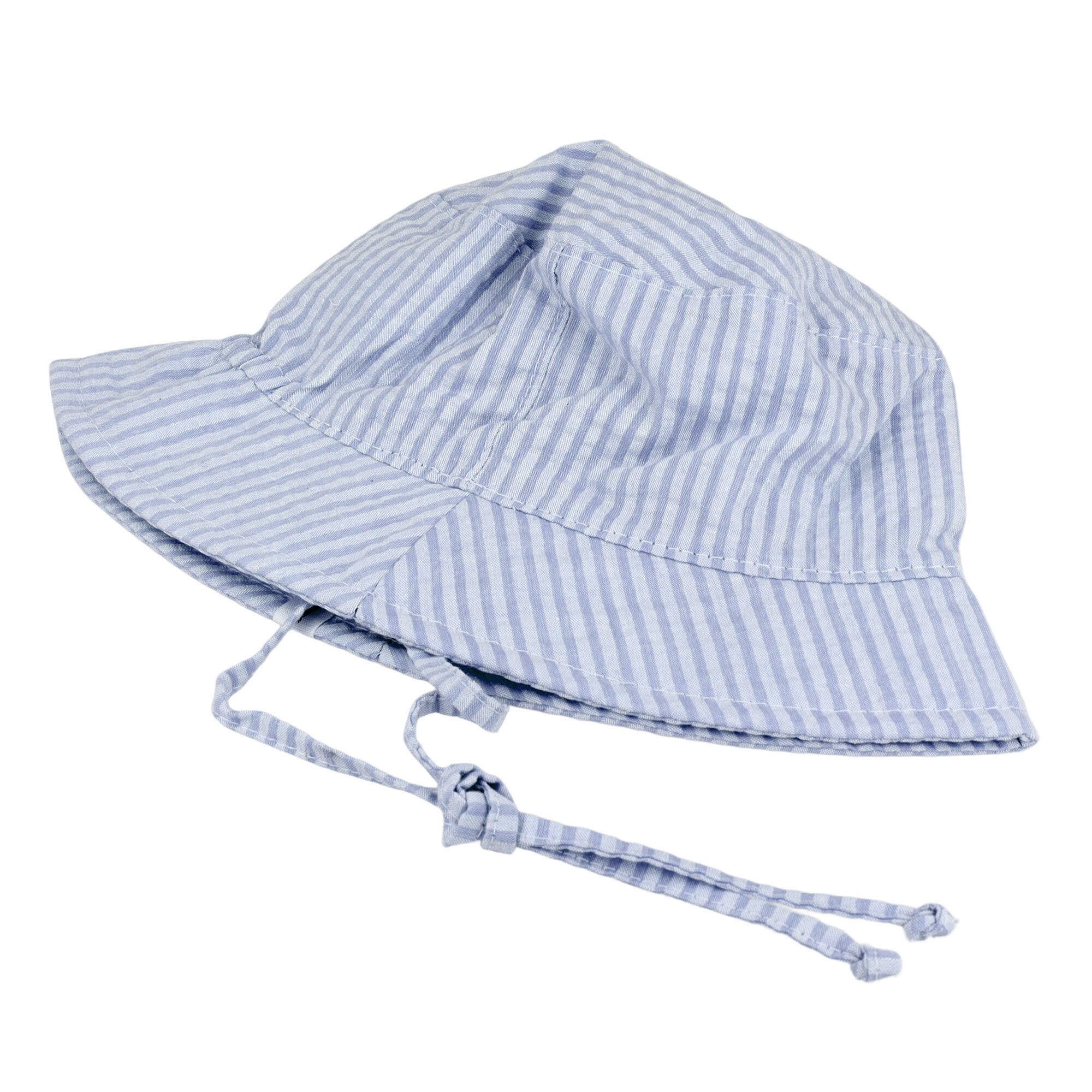 MAXIMO Fischerhut BABY-Hut, Seersucker, Streifen doppelt, Bindeband, UV (1-St) Seersucker