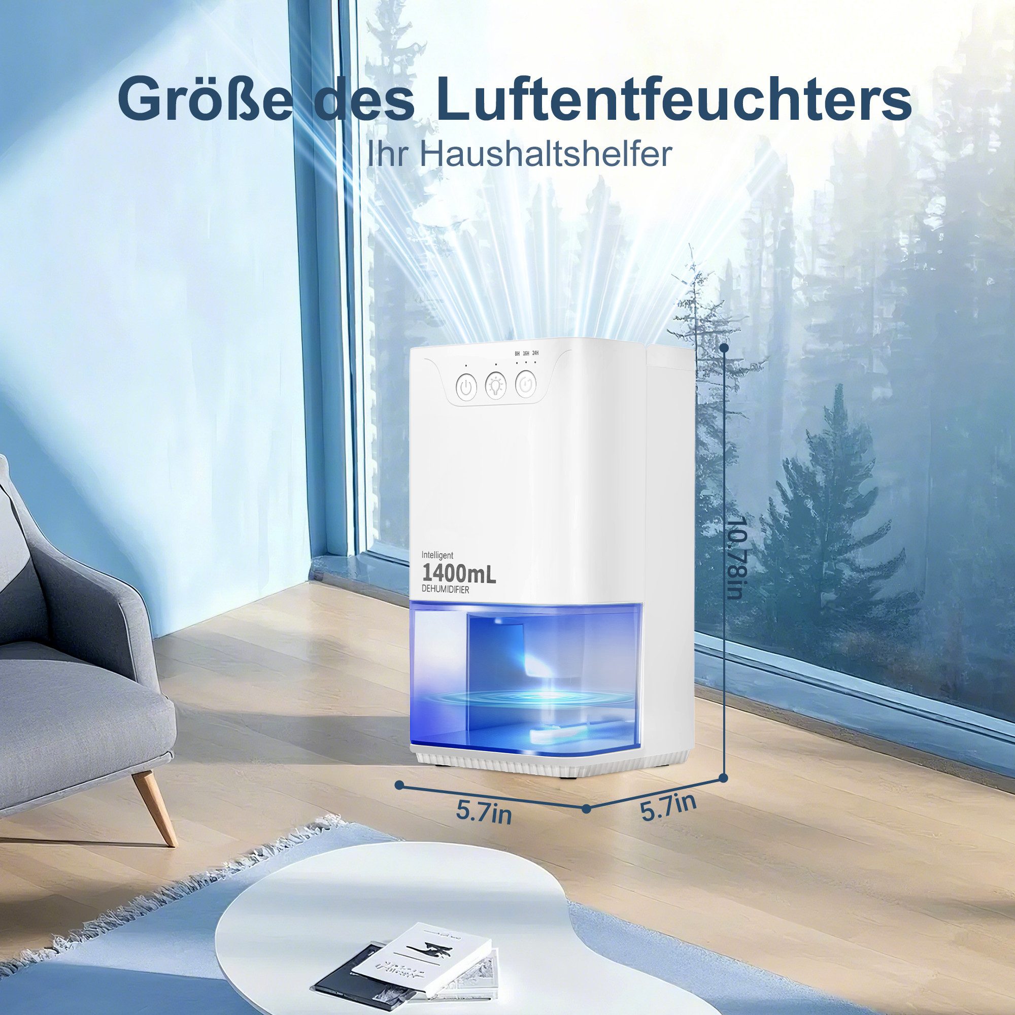 Nettlife Luftentfeuchter 1400ml Elektrisch Entfeuchter Leiser günstig online kaufen