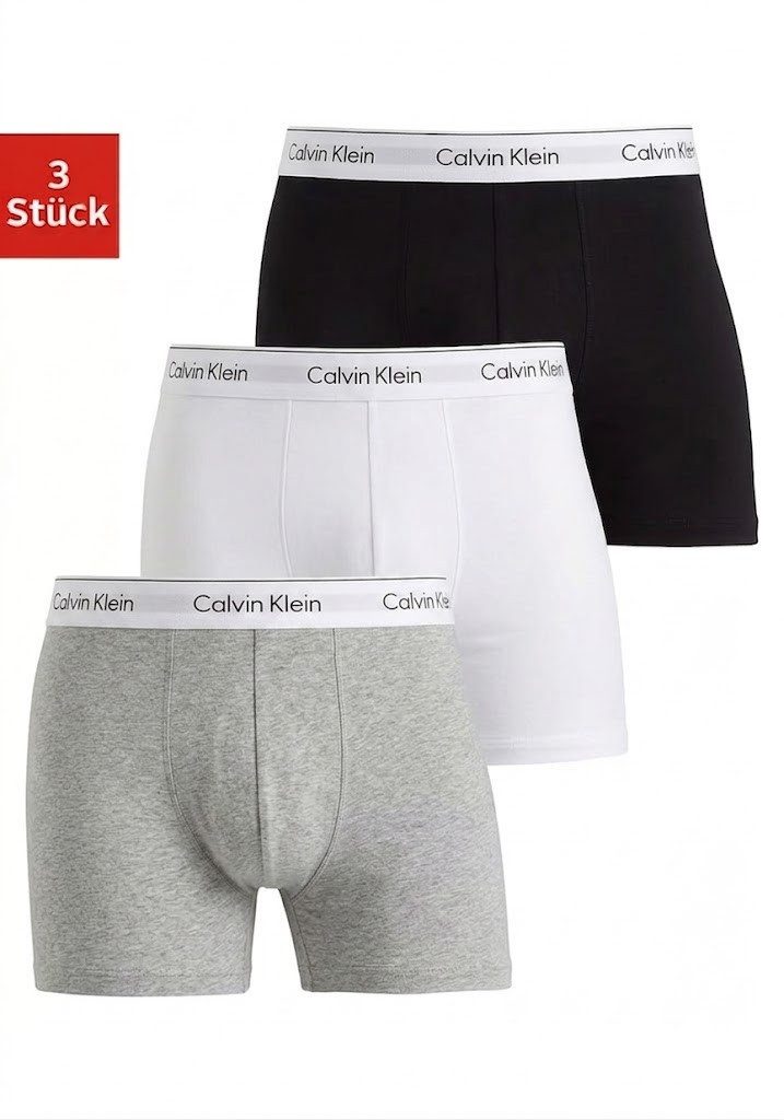 Calvin Klein Underwear Boxershorts CK RELAXED FIT TRUNK 3PK (Packung, 3-St., 3er-Pack) aus Stretch-Baumwolle