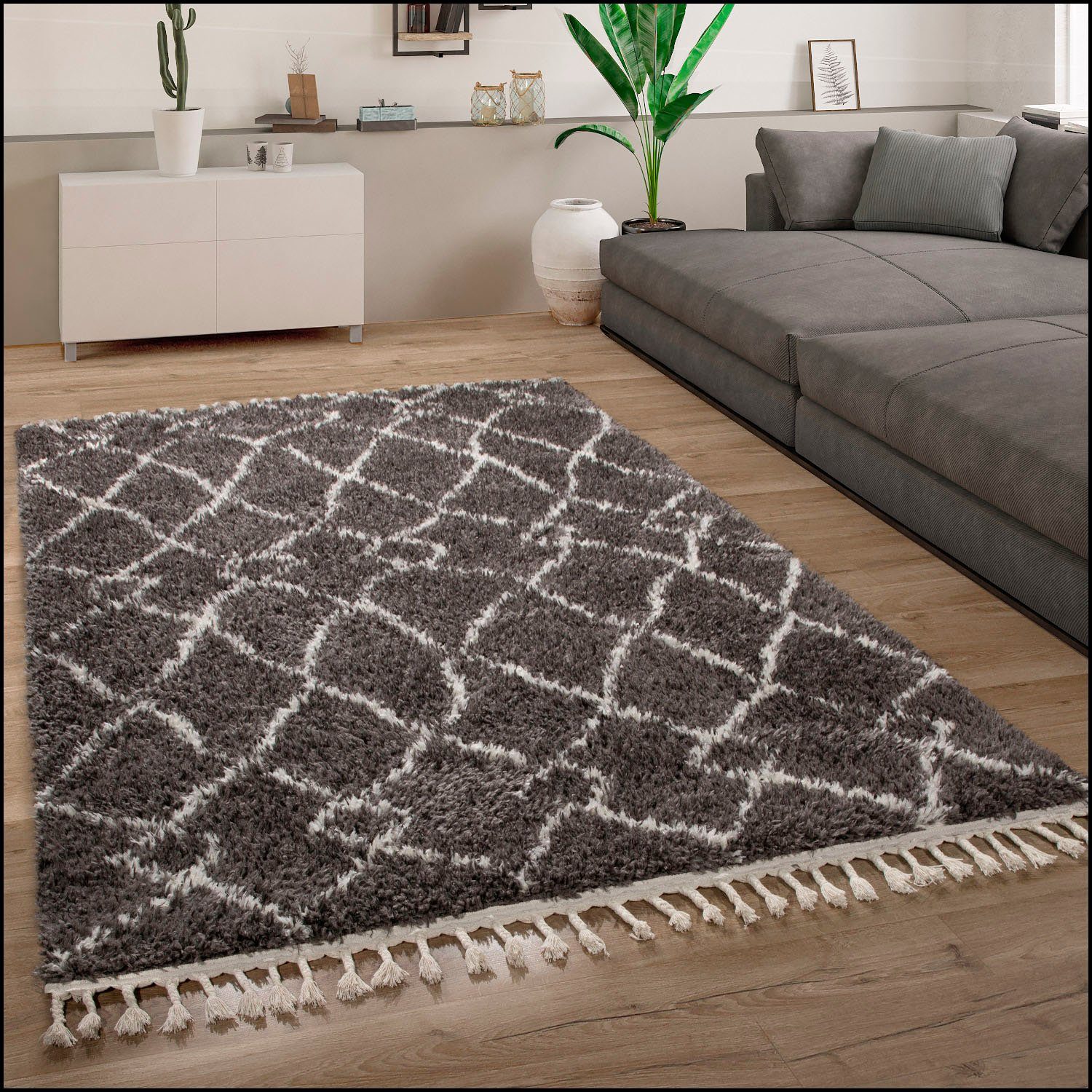 Paco Home Hochflor-Teppich Orebro 170, rechteckig, günstig online kaufen