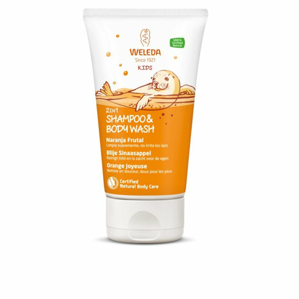 Haarshampoo baby Kinder Duschgel & Shampoo 2in1 Fruchtige Orange, 150 ml