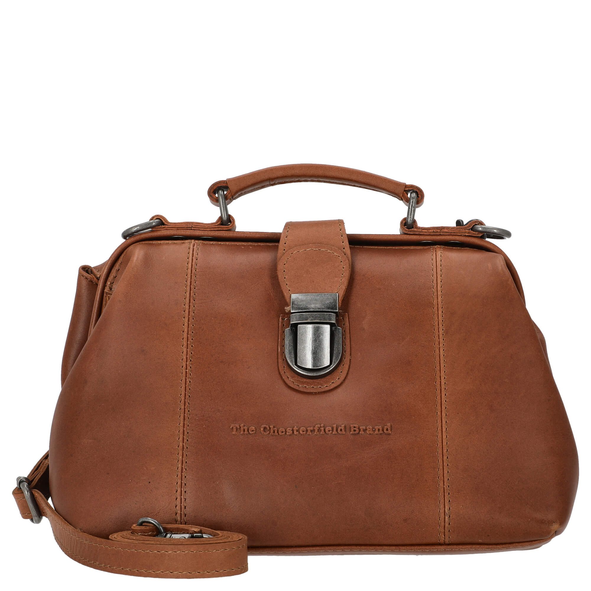 Umhängetasche Rachael - Schultertasche Leder 24 cm (cognac)