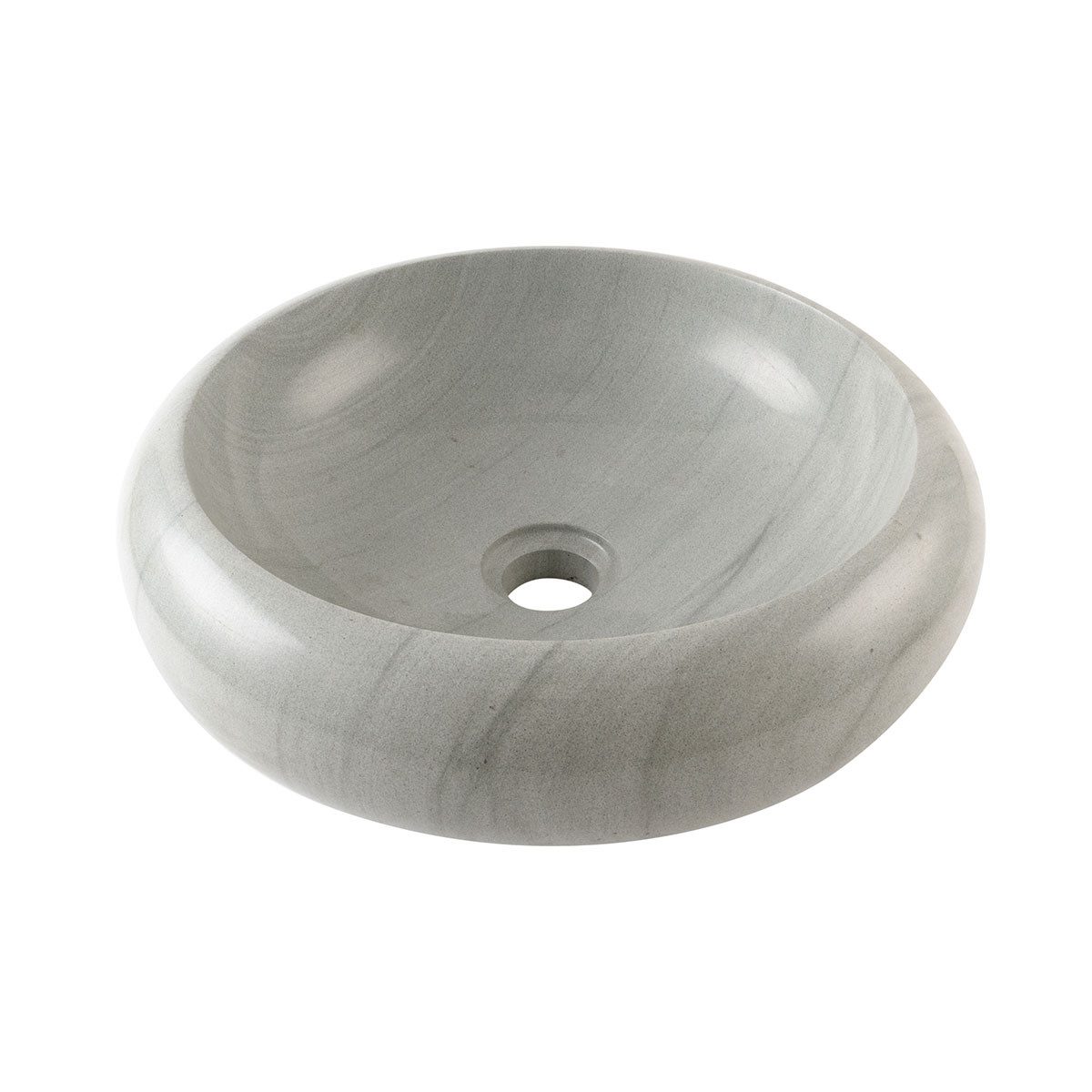 wohnfreuden Aufsatzwaschbecken Sandstein Waschbecken ASBAK 40 cm (Kein Set), 40_40309