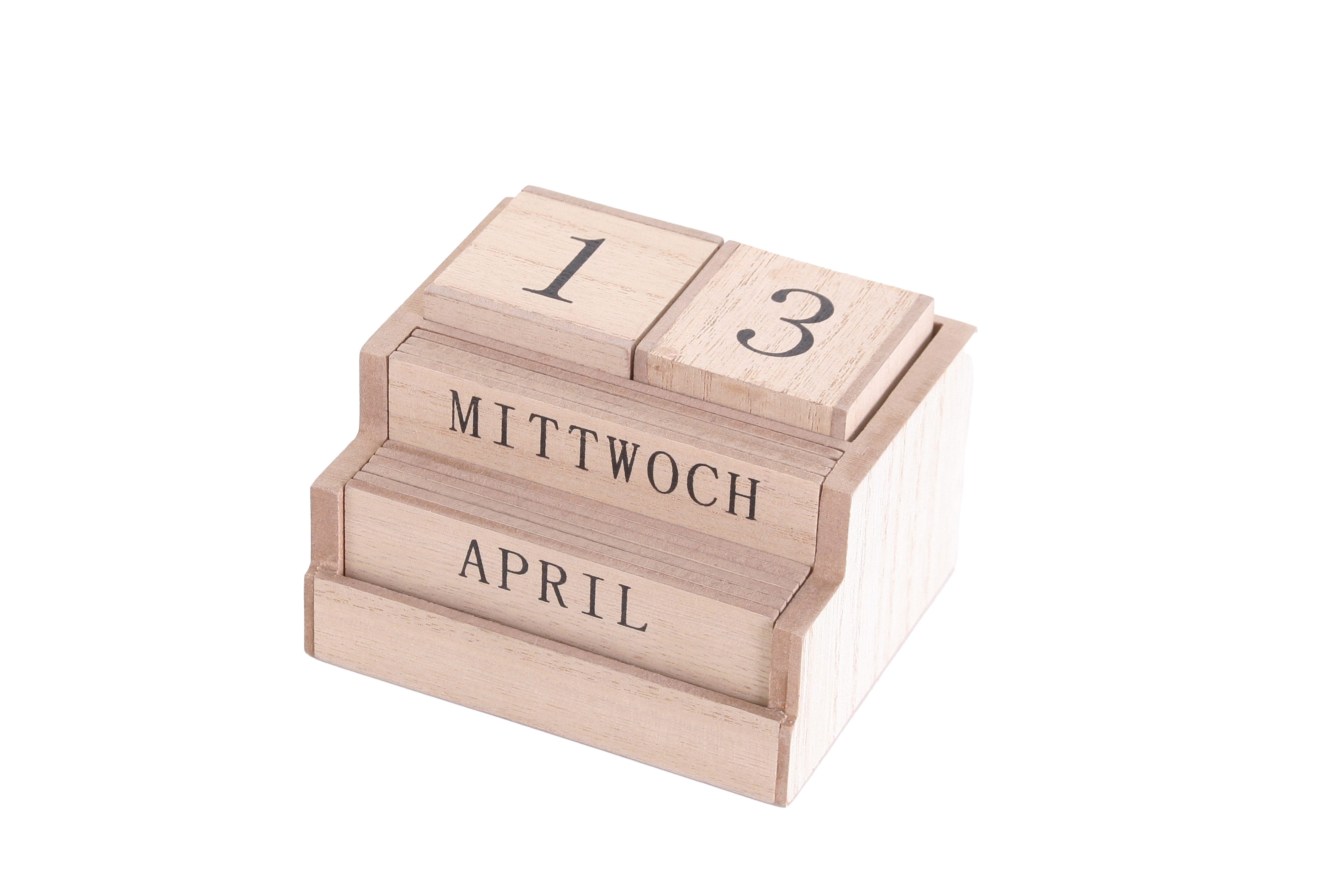 Wackadoo Living Tischkalender Save the Date, Holz