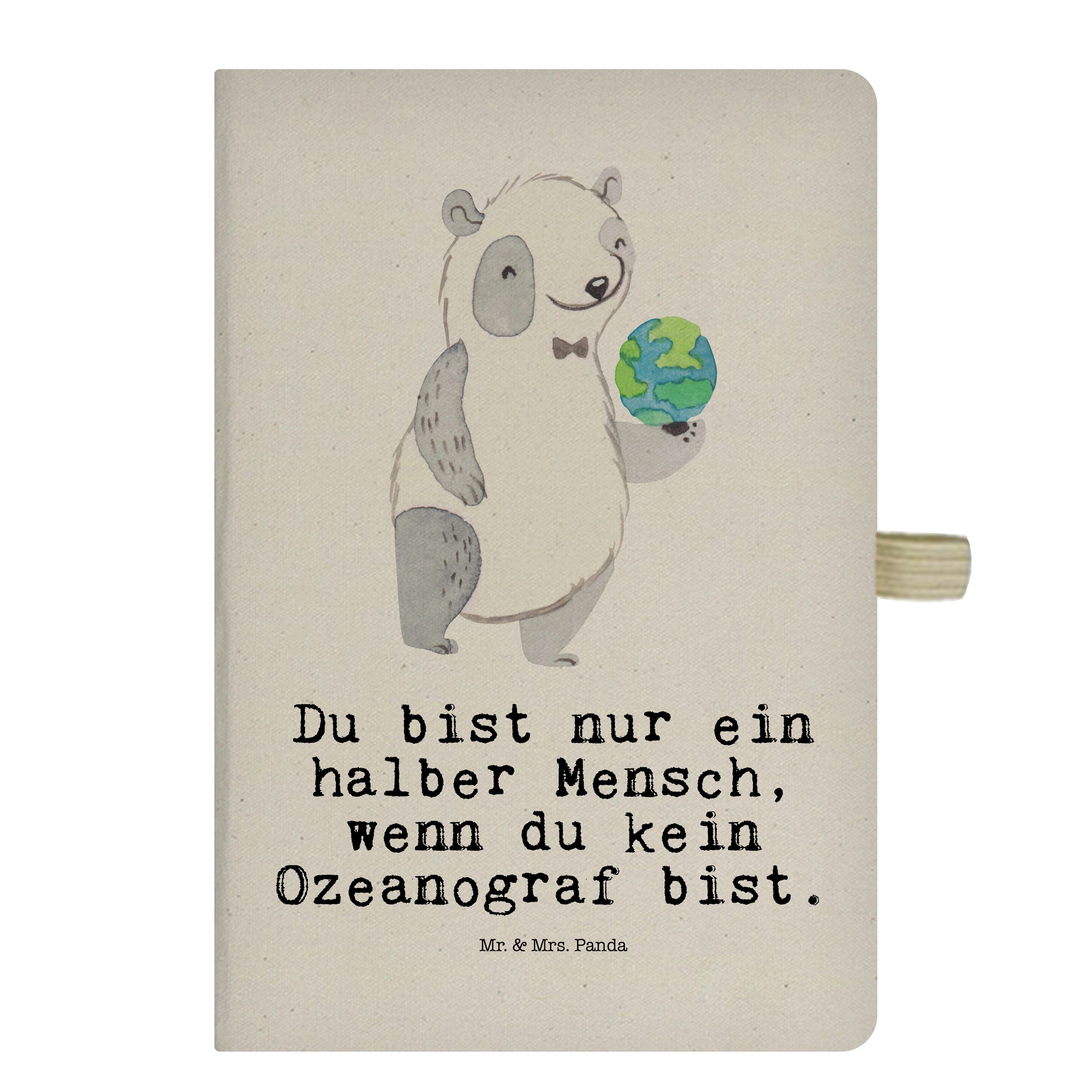 Mr. Panda Mrs. - & Ozeanograf Mrs. Notizbuch Geschenk, - Herz Mr. S Naturwissenschaftler, & mit Transparent Panda