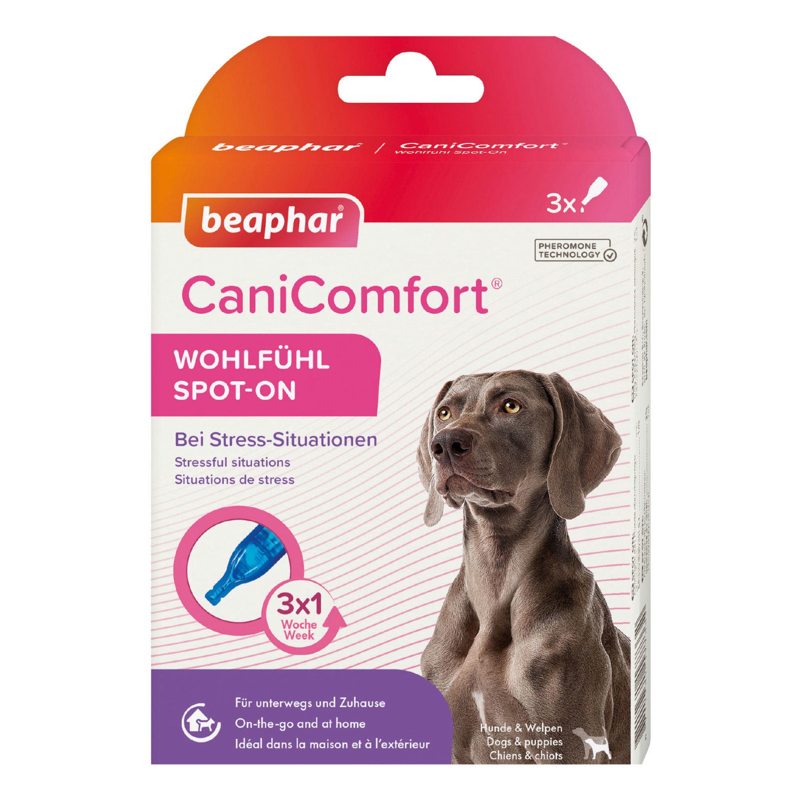 beaphar Tierpräparate CaniComfort Wohlfühl Spot-On für Hunde, 3x 1 ml