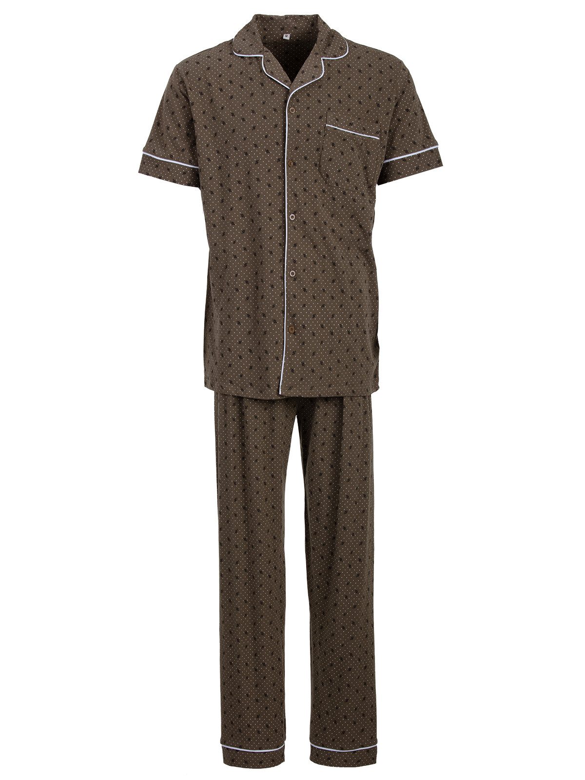 Henry Terre Schlafanzug Pyjama Set Kurzarm günstig online kaufen
