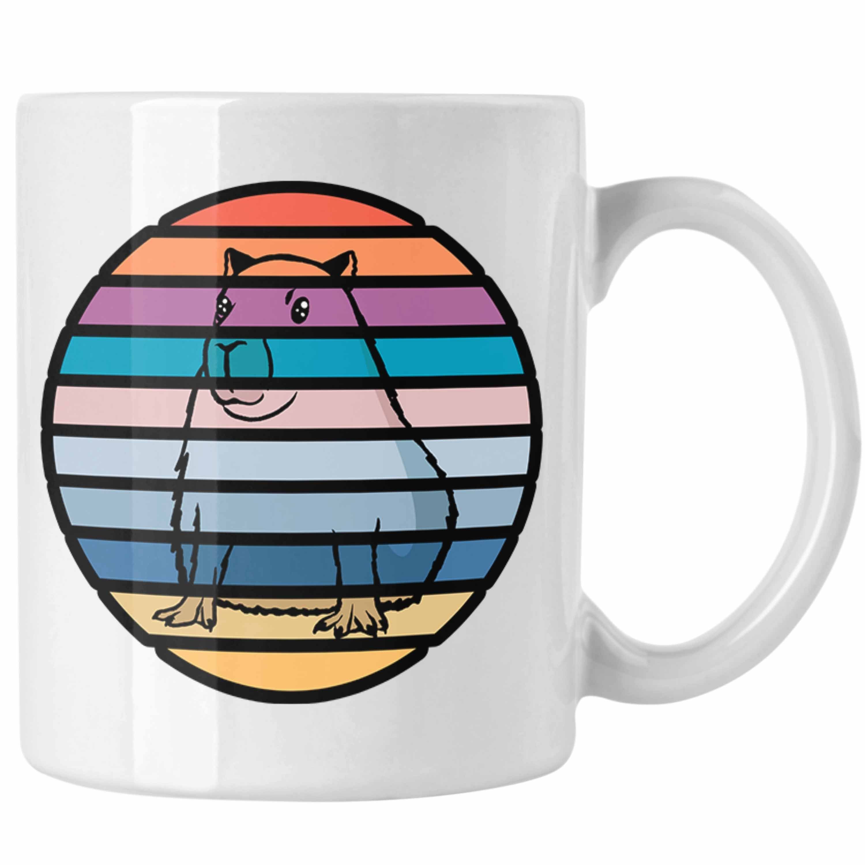Trendation Tasse Tasse mit Capybara-Motiv Geschenk für Capybara Liebhaber Geschenkidee Weiss