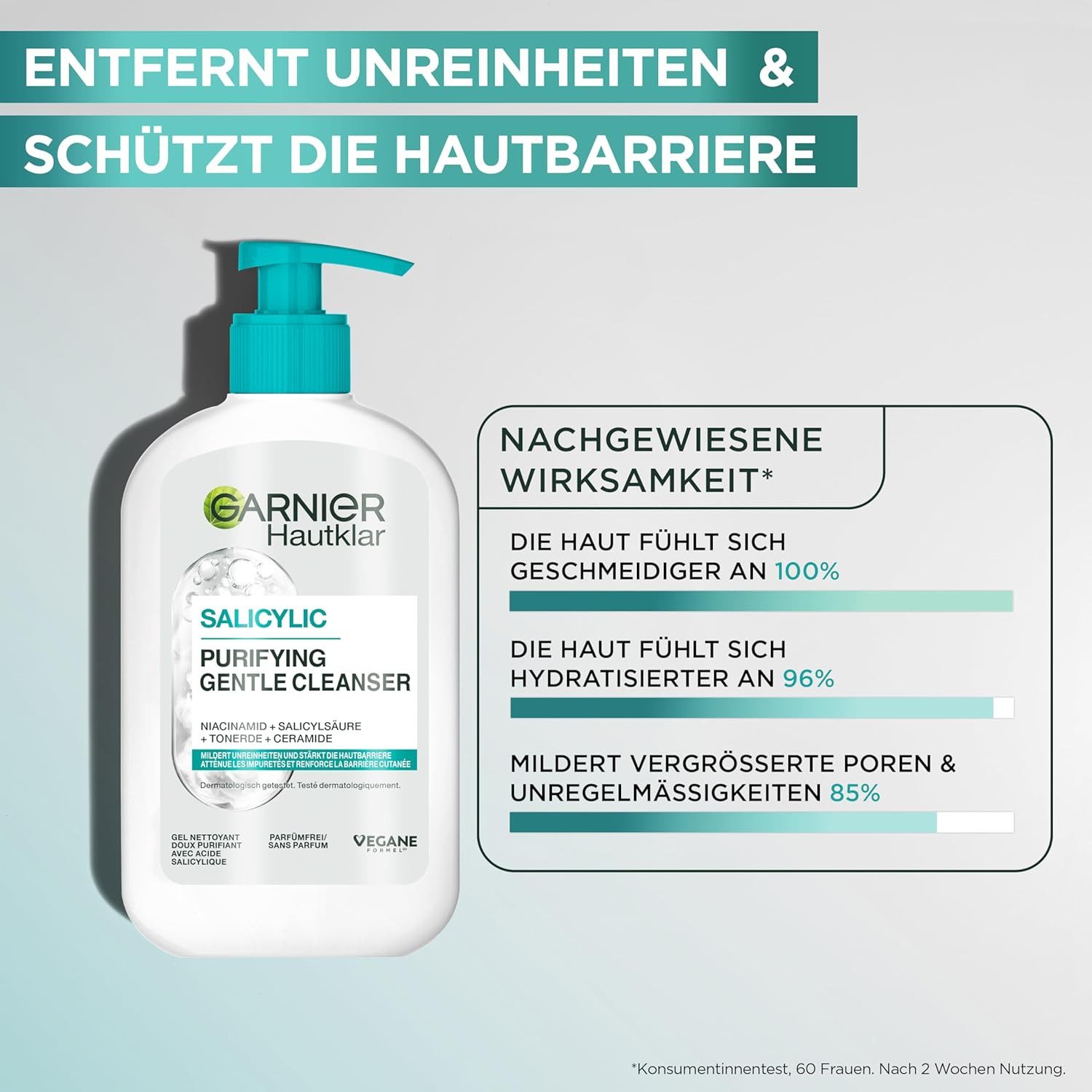 GARNIER Gesichtsreinigungsgel Garnier Hautklar Waschgel Hydrating Deep Cleanser, 1-tlg.