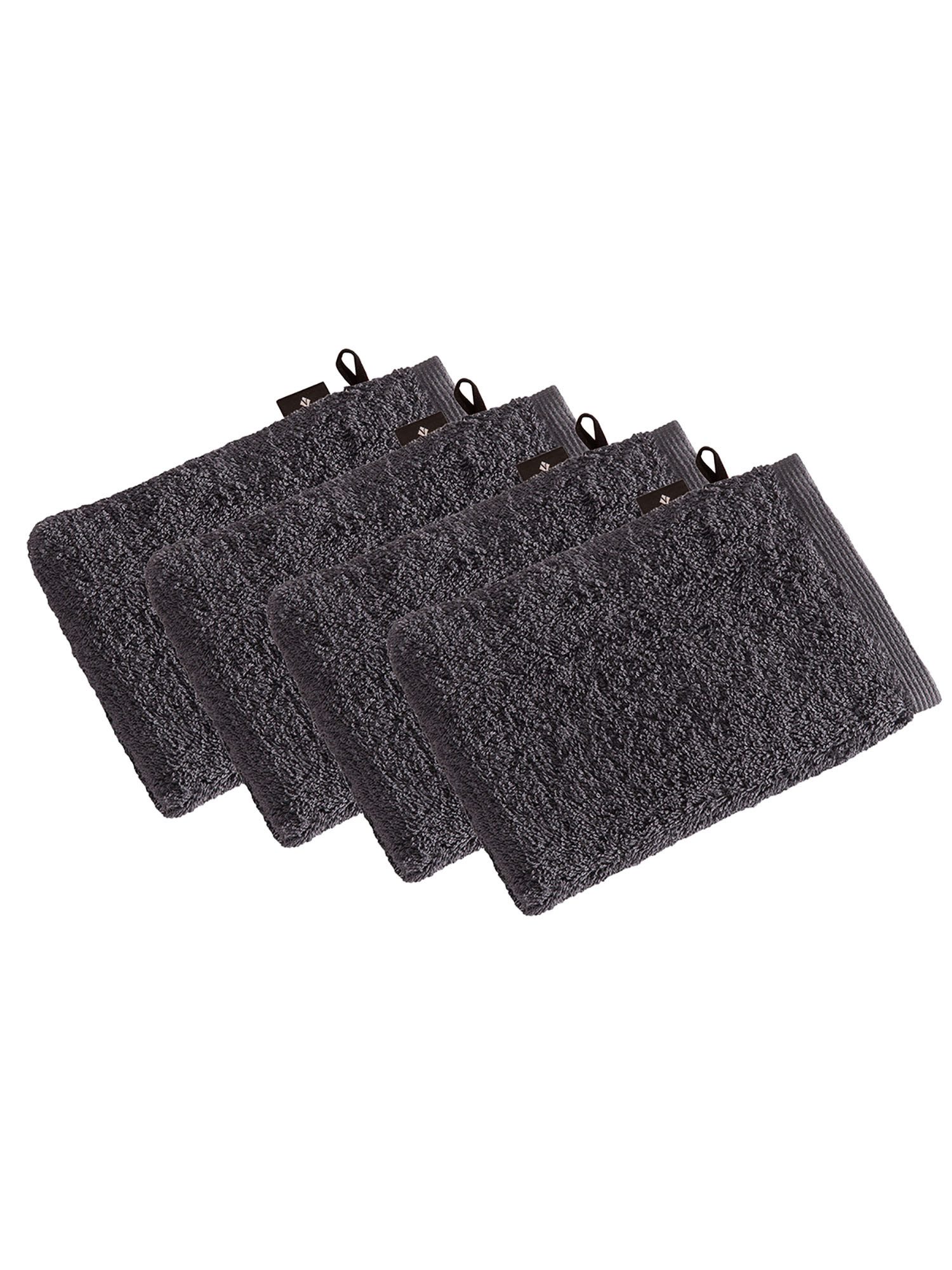 Vossen Waschhandschuh 4er Pack Waschhandschuh 22 x 16 cm High Line, Frottier (Spar-Set, 4-St)