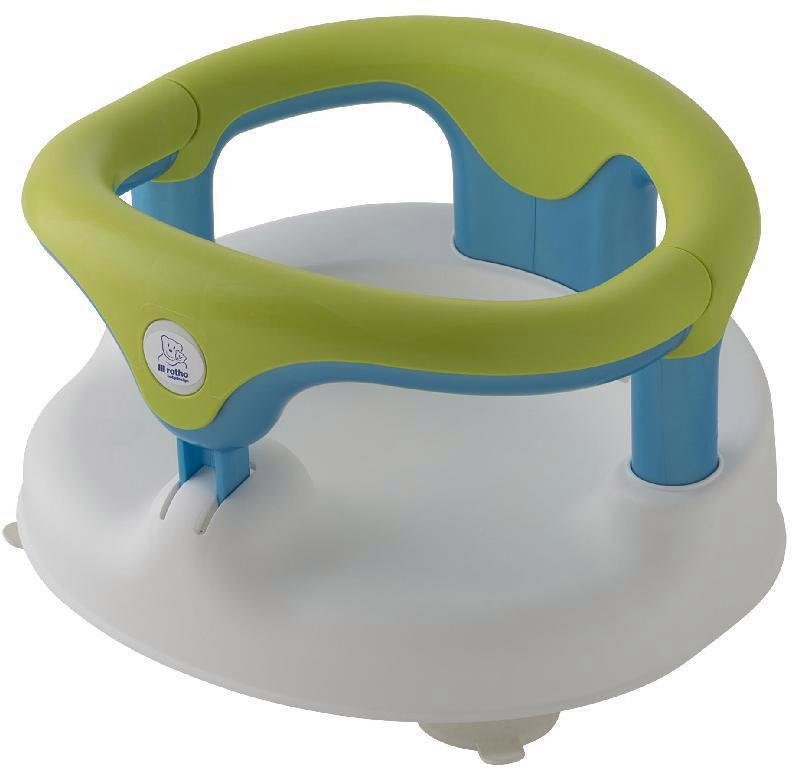 Rotho Babydesign Badesitz Baby Badesitz, Made in Europe weiß/apple green/aqua