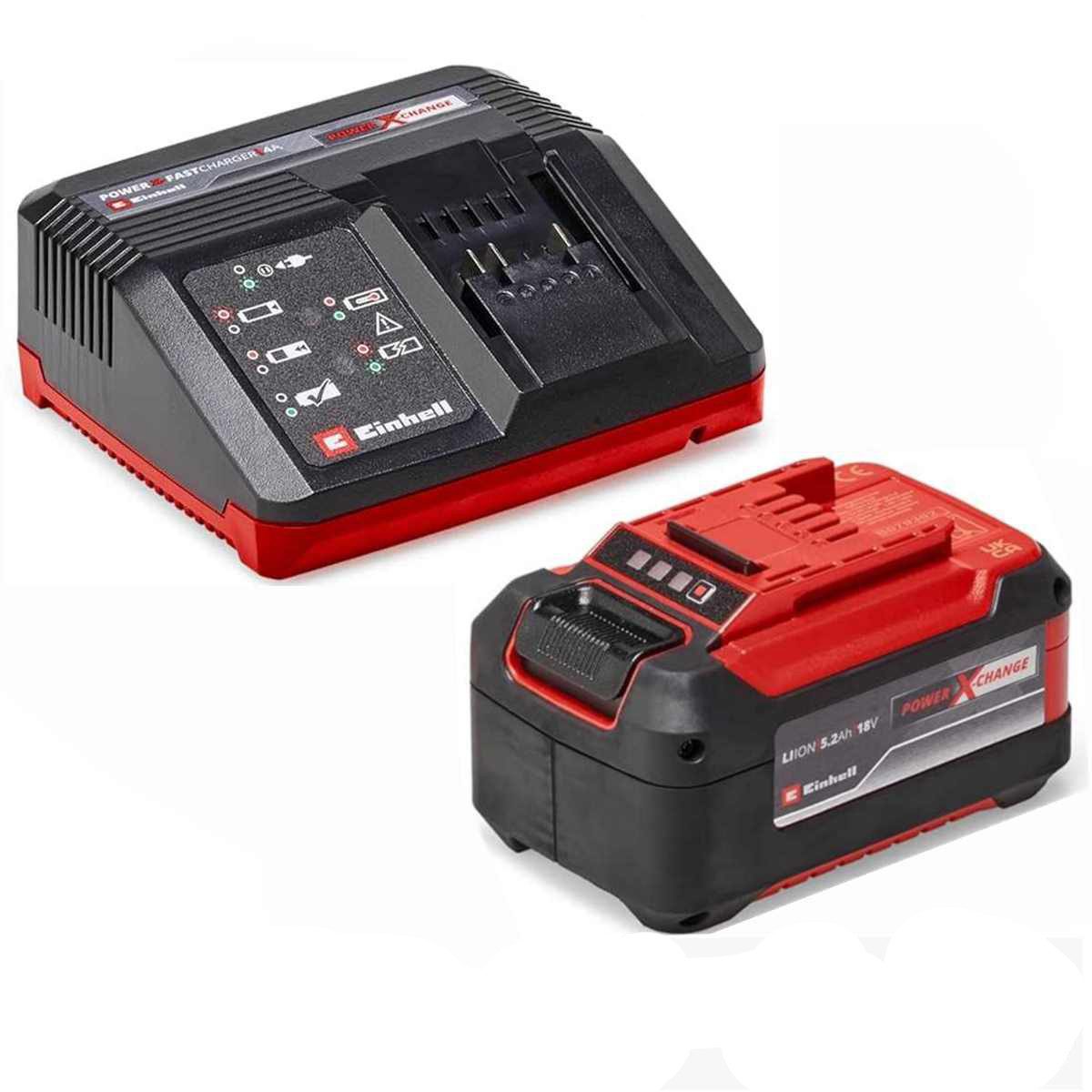 Starter Kit 5,2 Ah Akku 18V und Fastcharger 4 A 80 min Ladezeit 18 V Akku Starter-Set