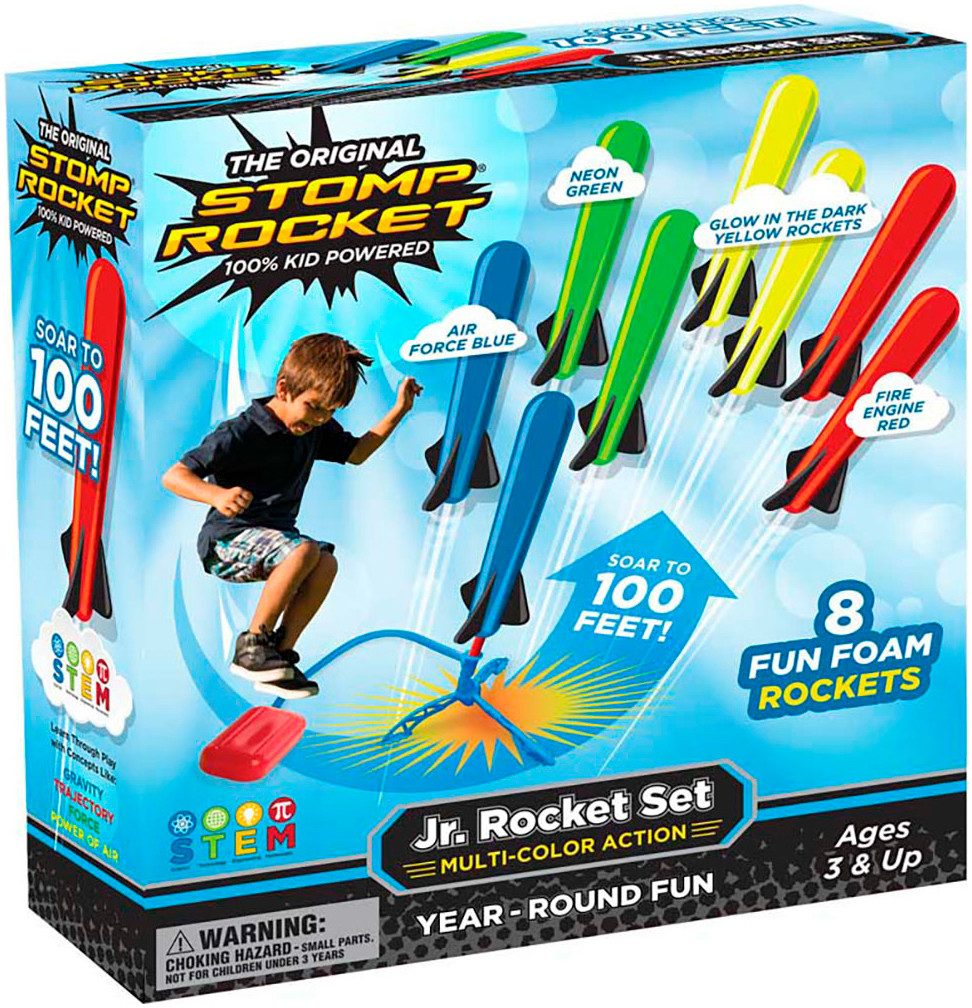 Stomp Rocket Spiel Stomp Rocket Jr. Rocket, 8 Rockets, Luftdruckraketen-Spiel