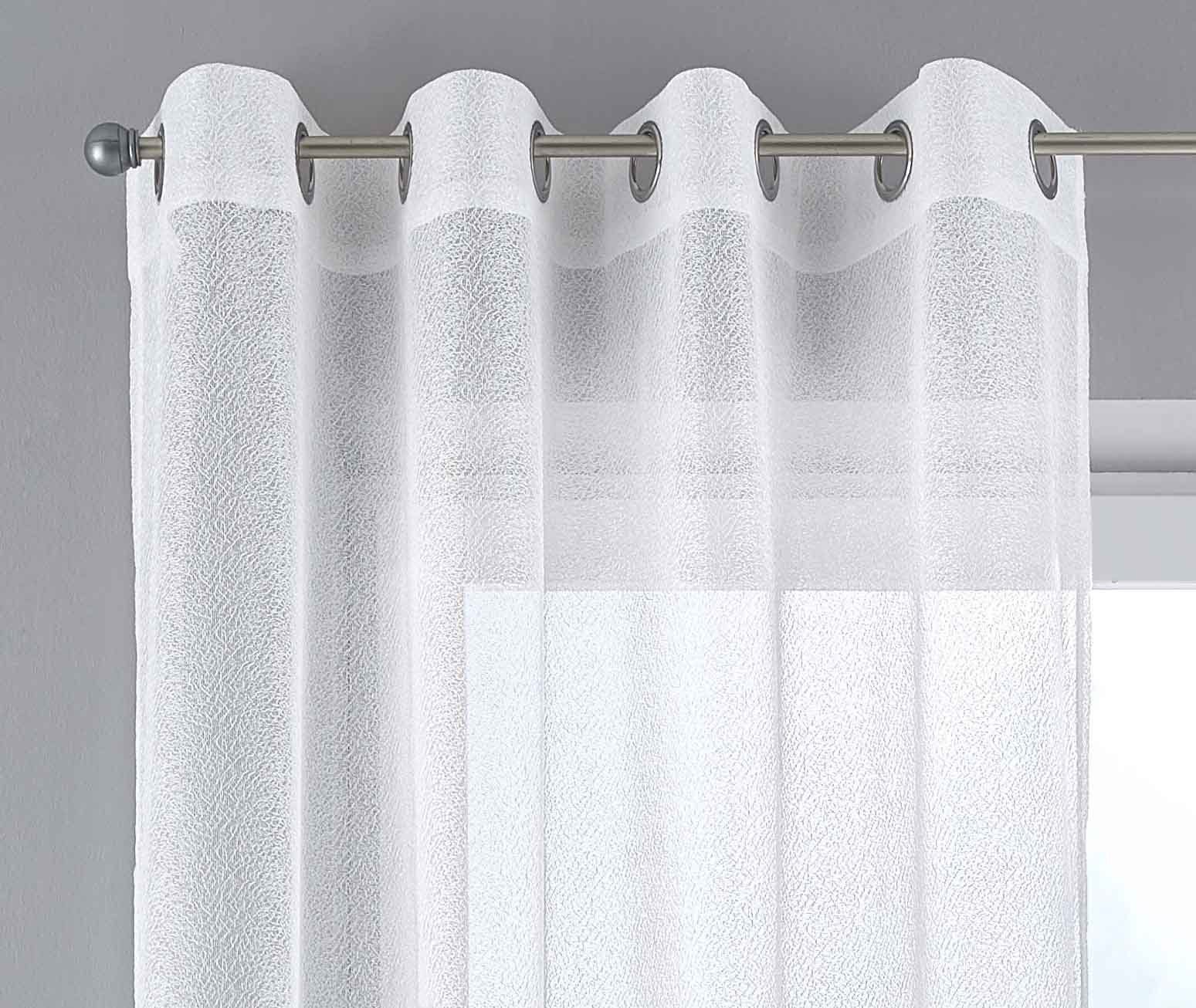 Gardinenbox Gardine (1 St), Ösen, transparent, einfarbig transparent Netzvorhang Netzoptik 202220353