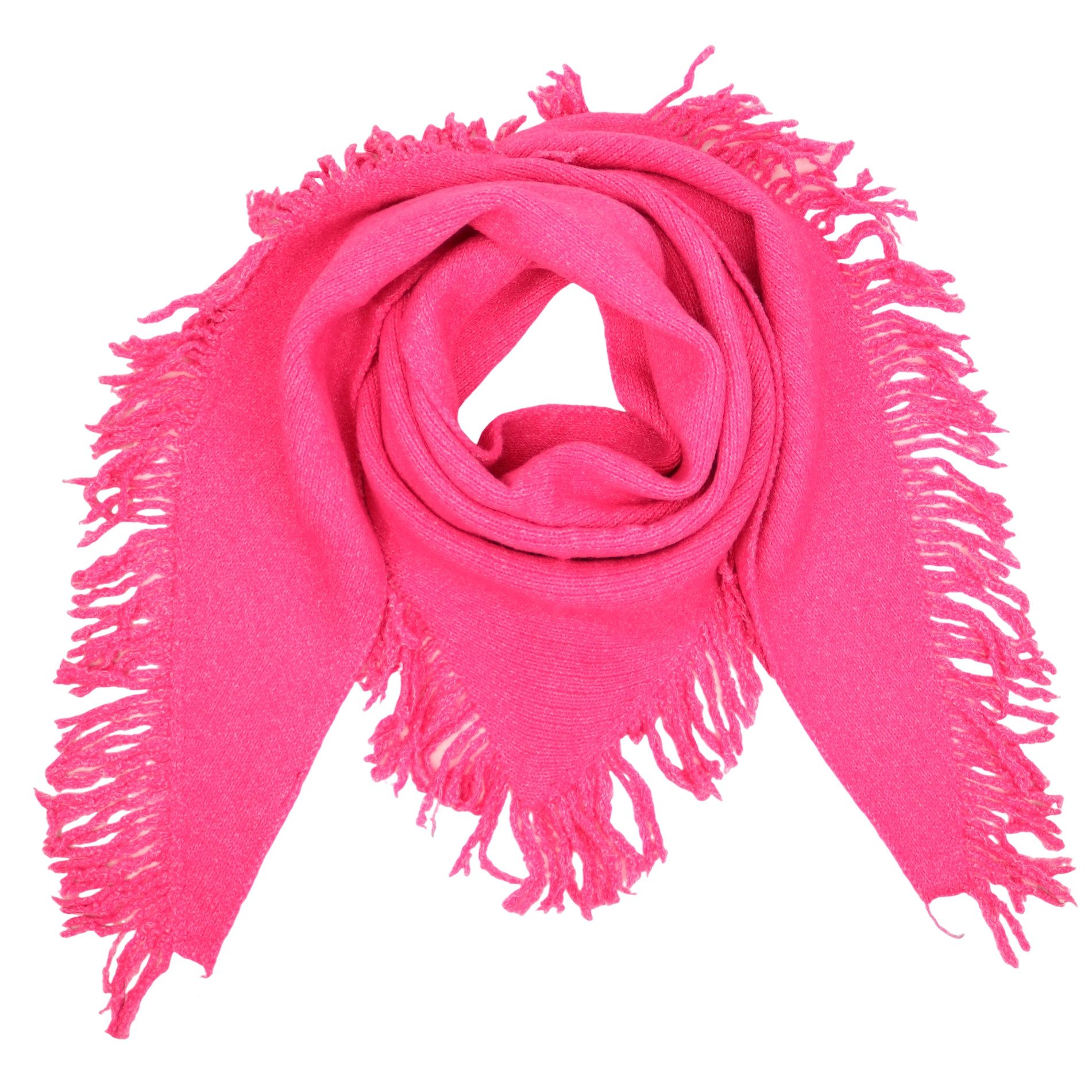 MIRROSI Strickponcho Damen Poncho Cape Dreieckstuch 2 in 1 mit Fransen