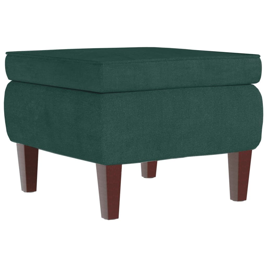 vidaXL Hocker Hocker mit Holzbeinen Dunkelgrün günstig online kaufen