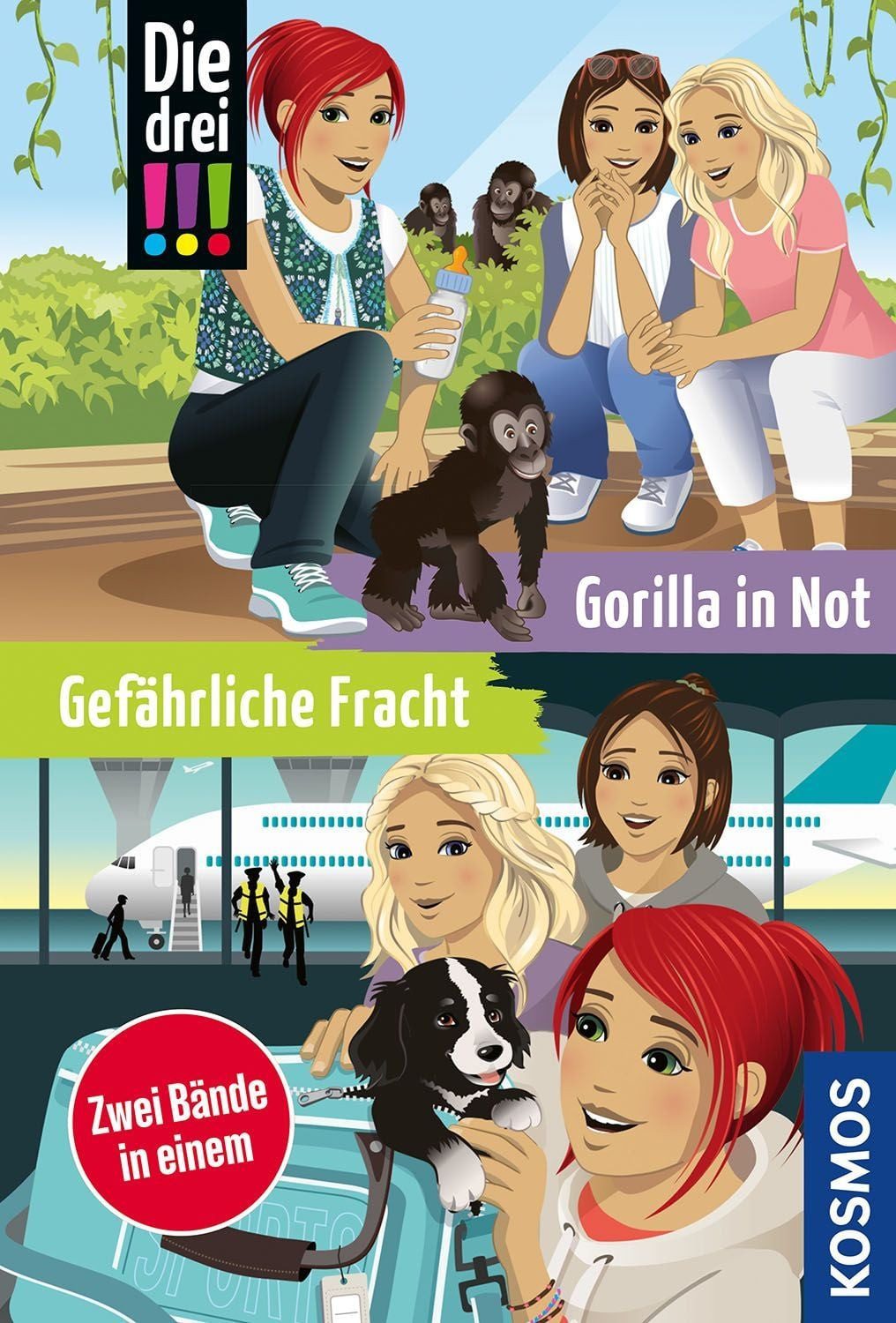 Die drei !!!, Gefährliche Fracht / Gorilla in Not (Doppelband) / Ann-Katrin Heger, Henriette Wich
