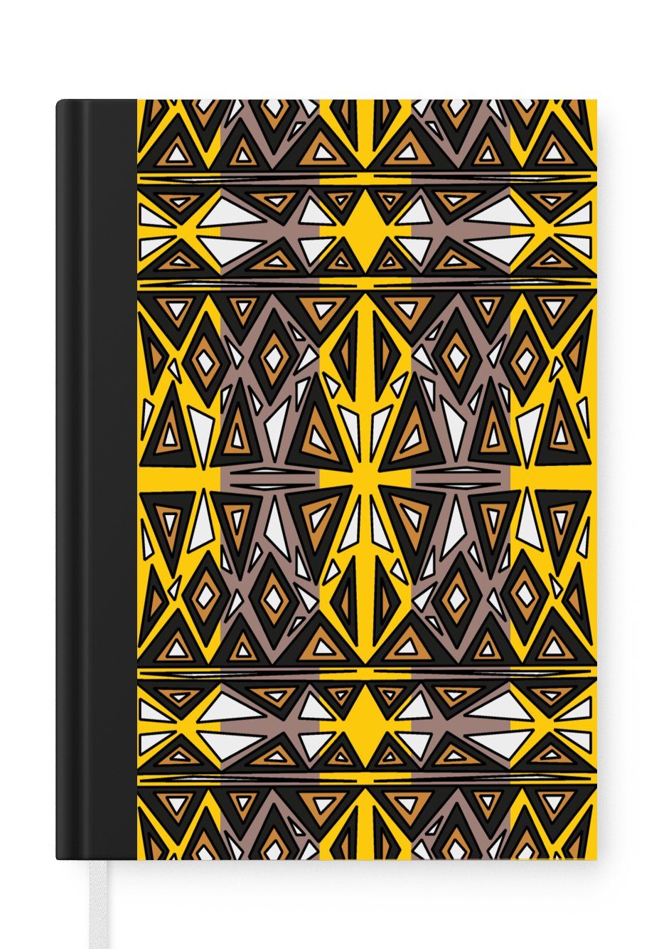 MuchoWow Notizbuch Afrika - Geometrie - Muster, Journal, Merkzettel, Tagebuch, Notizheft, A5, 98 Seiten, Haushaltsbuch