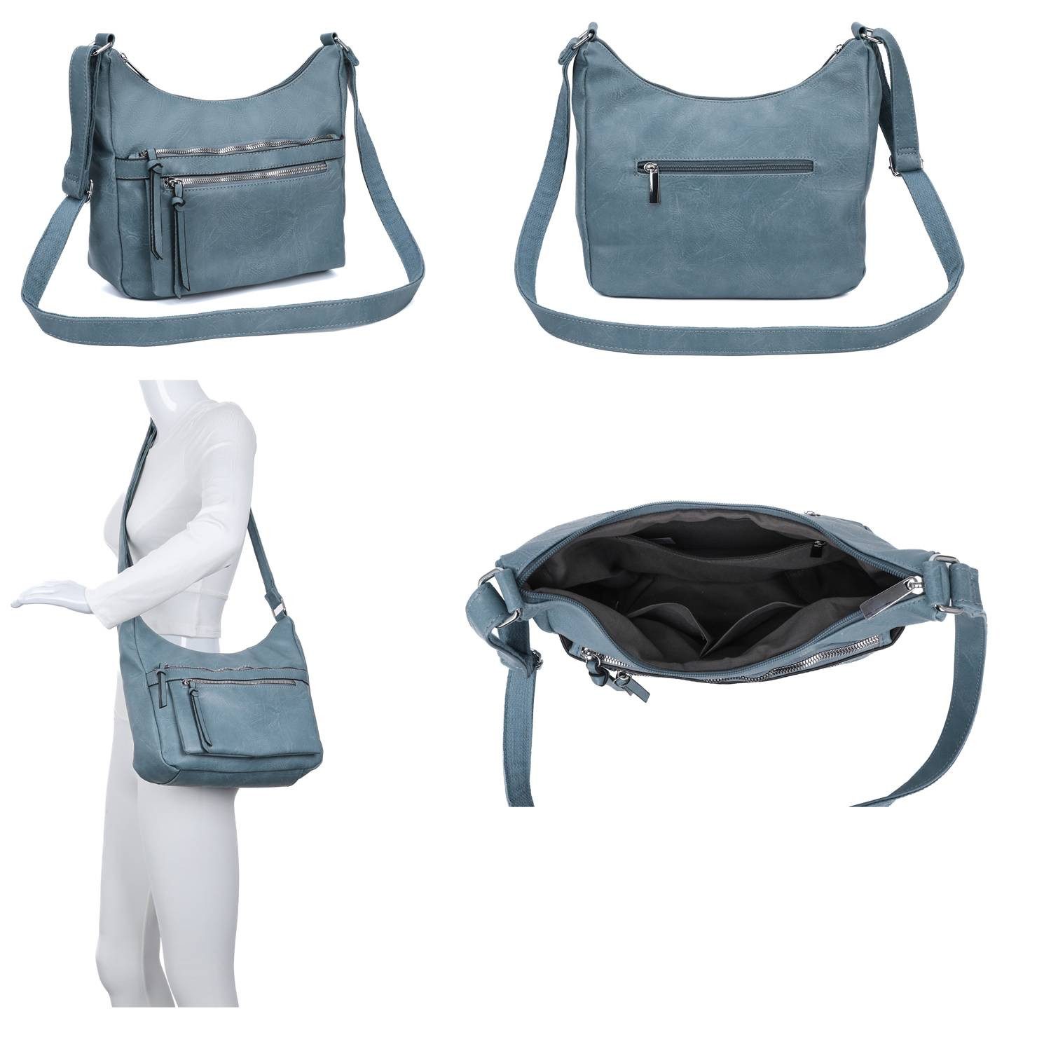 ITALYSHOP24 Schultertasche Damen Tasche Shopper Umhängetasche günstig online kaufen