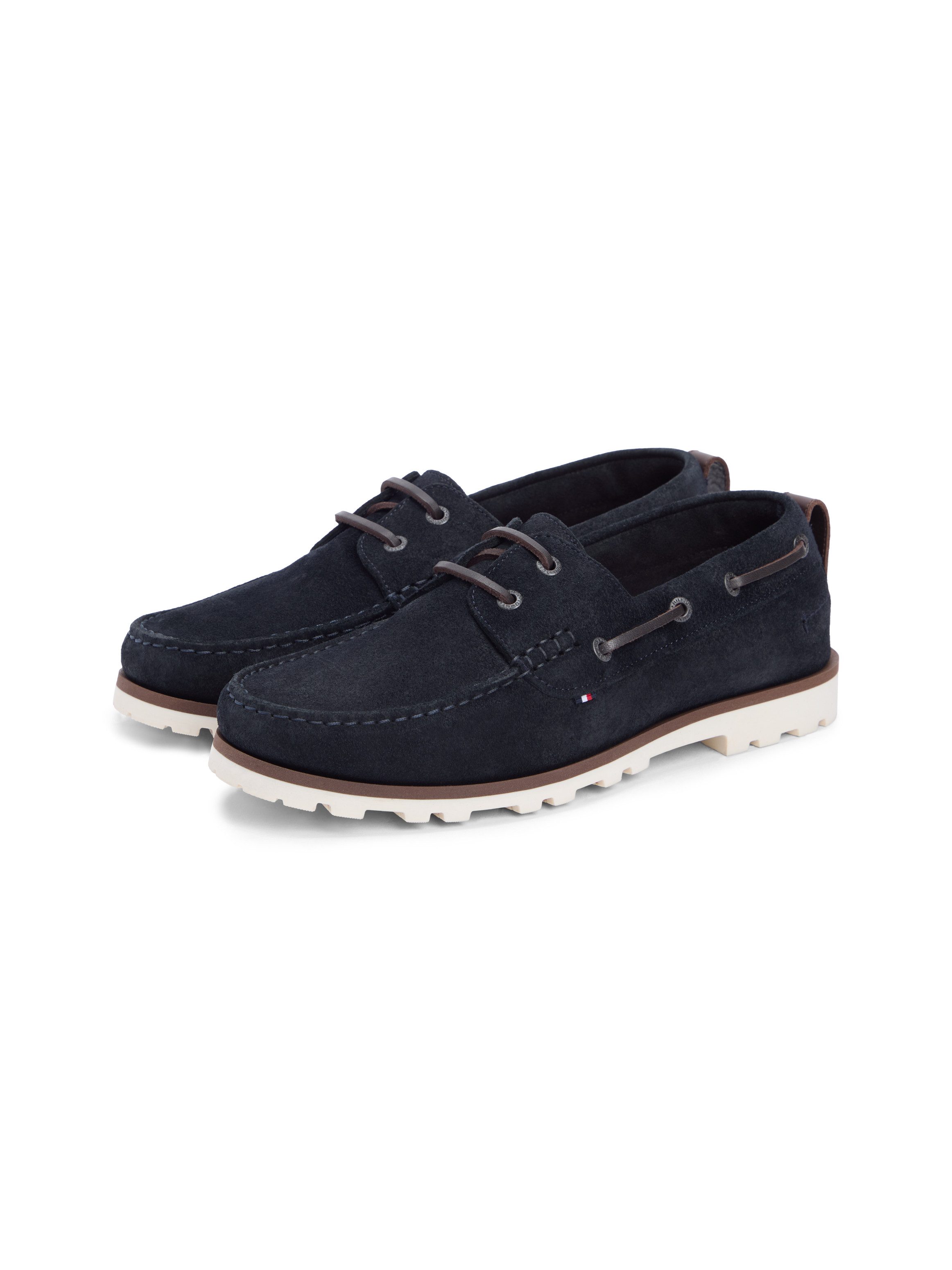 Tommy Hilfiger HILIFGER LIGHT SDE BOAT SHOE Bootsschuh Schnürschuh, Halbschuh mit Durchzügen und Ösen