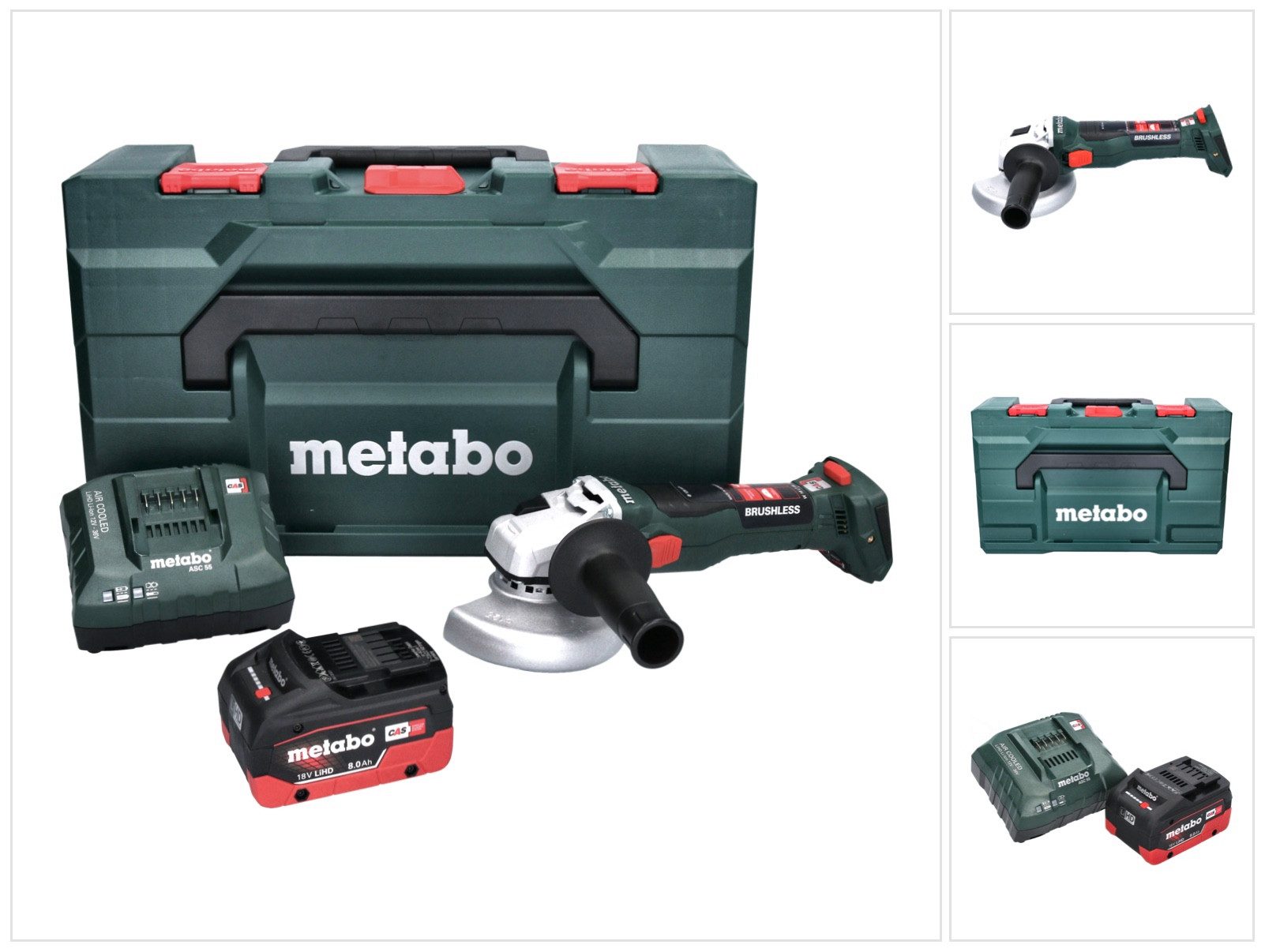 metabo Akku-Winkelschleifer W 18 LT BL 11-125 Akku Winkelschleifer 18 V 125 mm Brushless