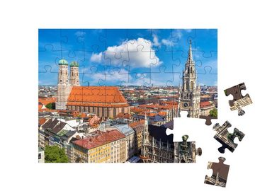 puzzleYOU Puzzle Blick auf München, Deutschland, 48 Puzzleteile, puzzleYOU-Kollektionen Bayern