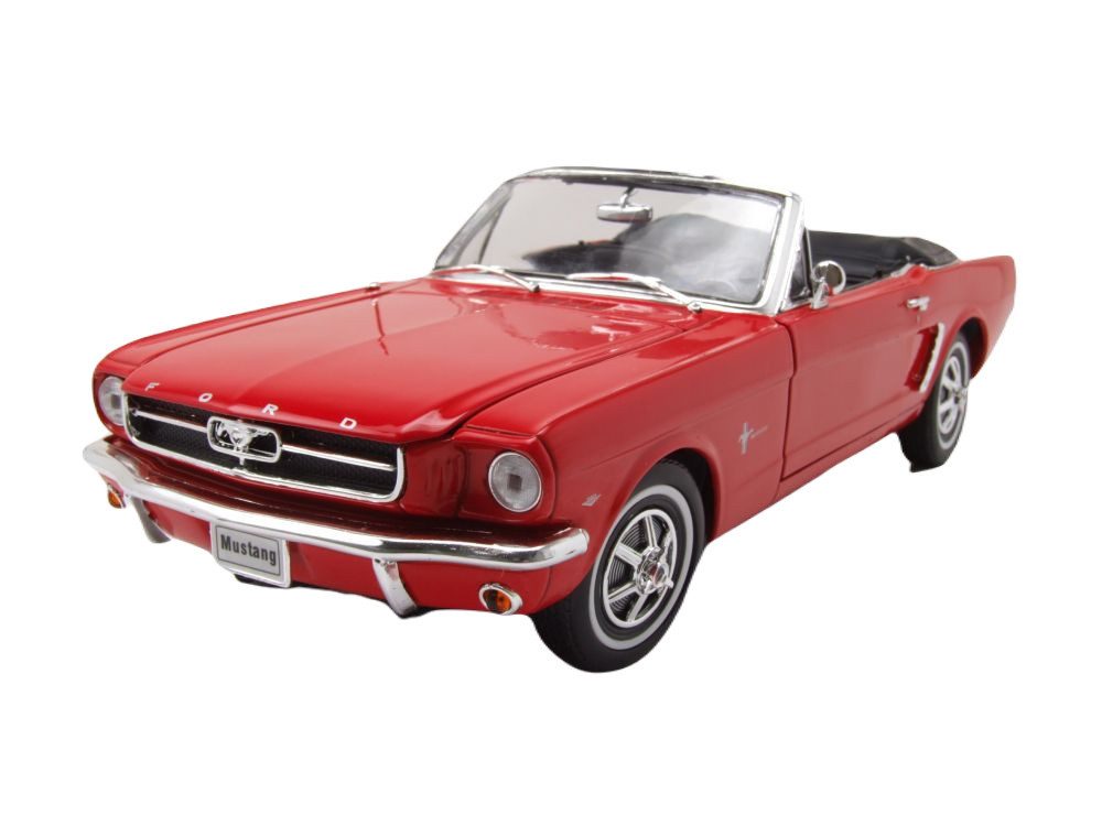 Welly Modellauto Ford Mustang Cabrio 1964,5 rot, Maßstab 1:18