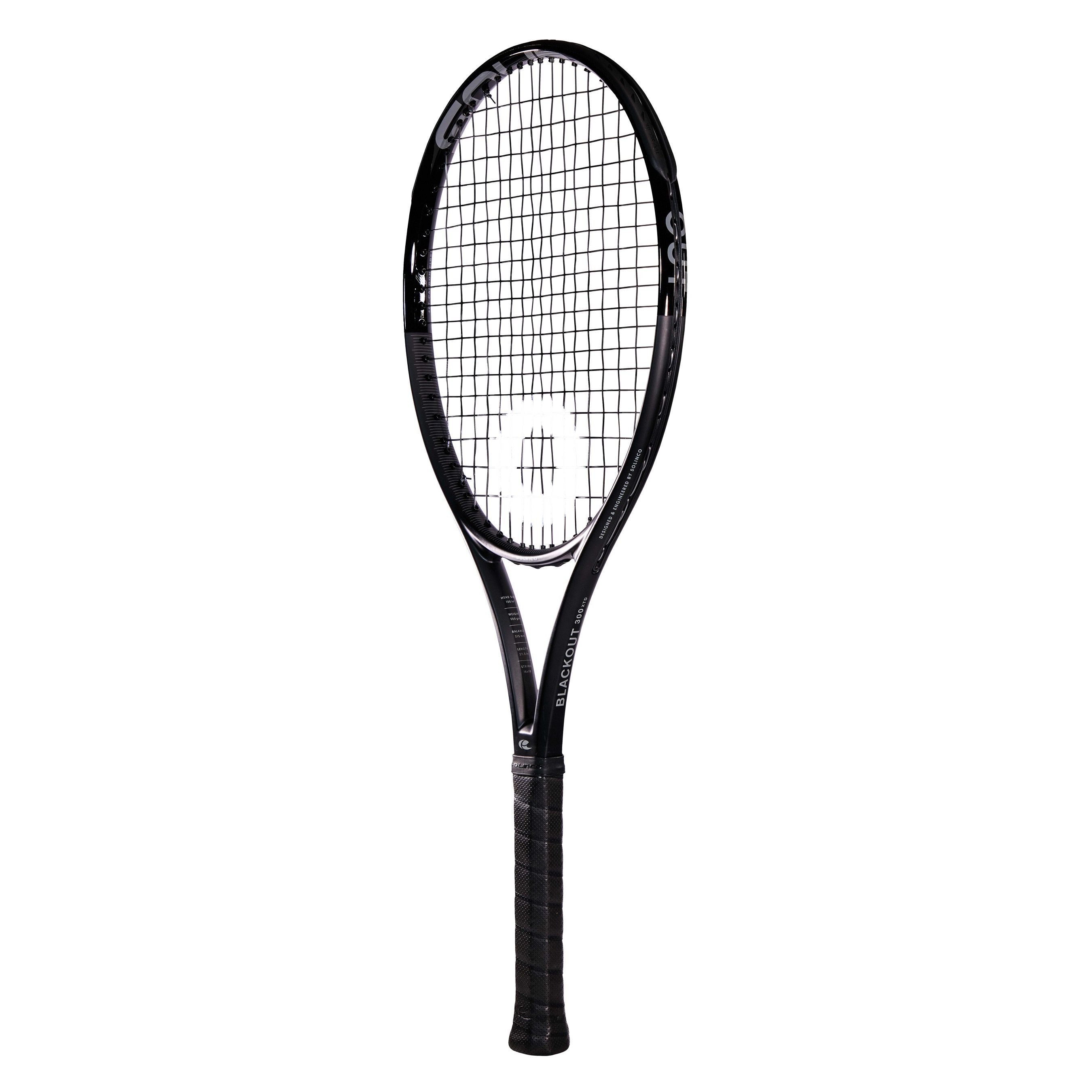 Solinco Tennisschläger Blackout 100in/300g/Turnier schwarz - unbesaitet