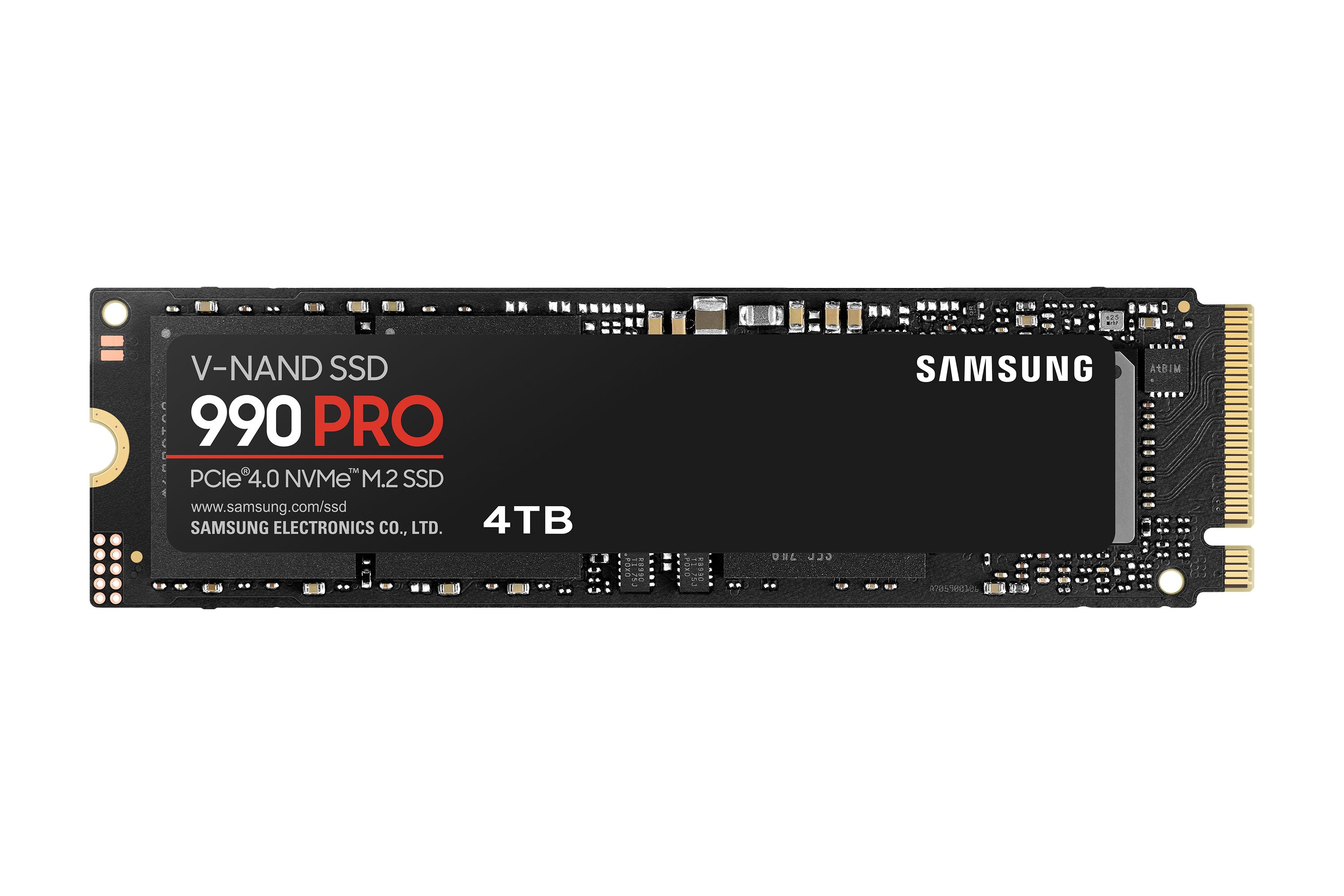 Samsung 990 PRO interne SSD (4TB) 7450 MB/S Lesegeschwindigkeit, 6900 MB/S Schreibgeschwindigkeit