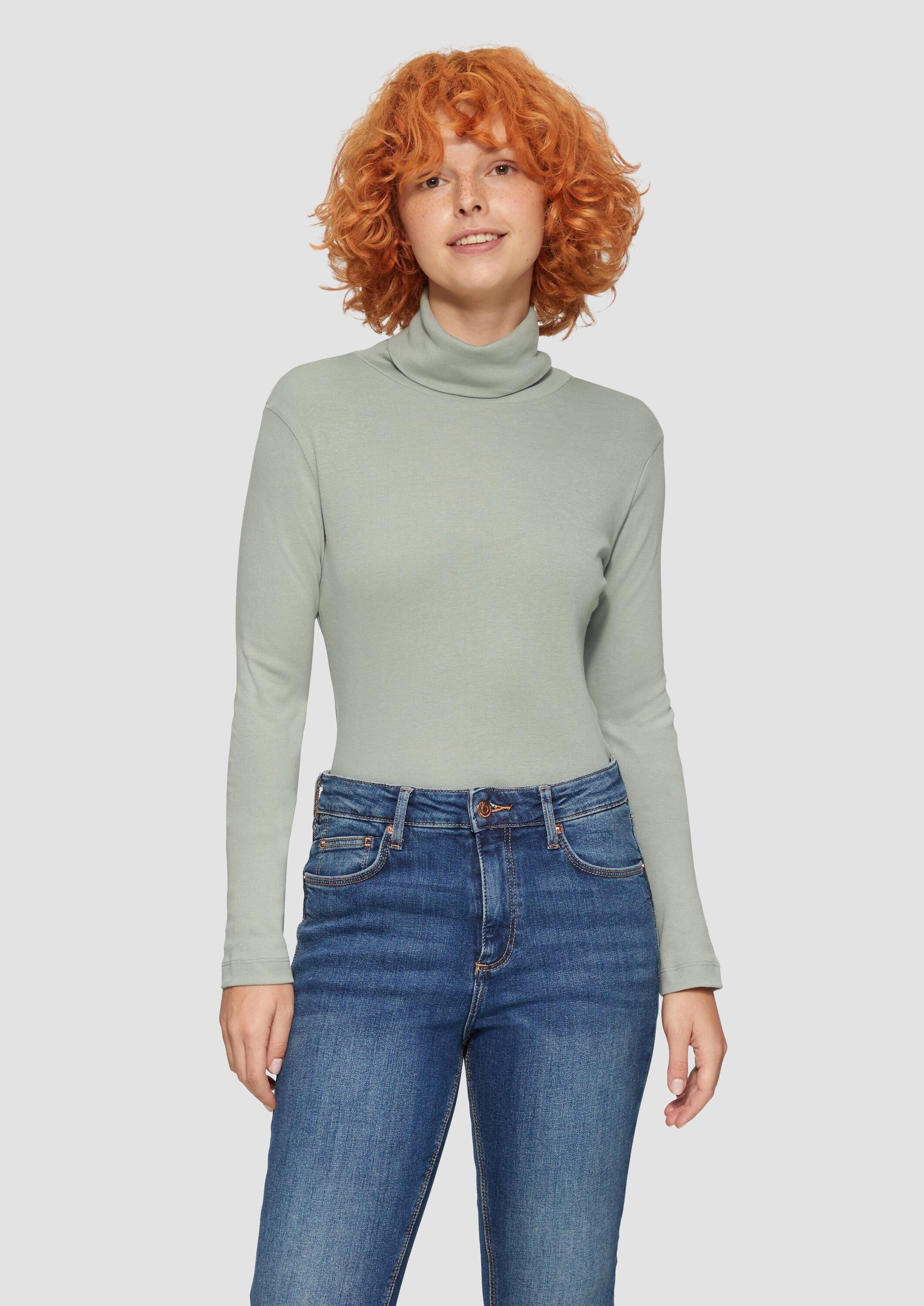 QS Langarmshirt T-Shirt Langarmshirt mit Rollkragen günstig online kaufen