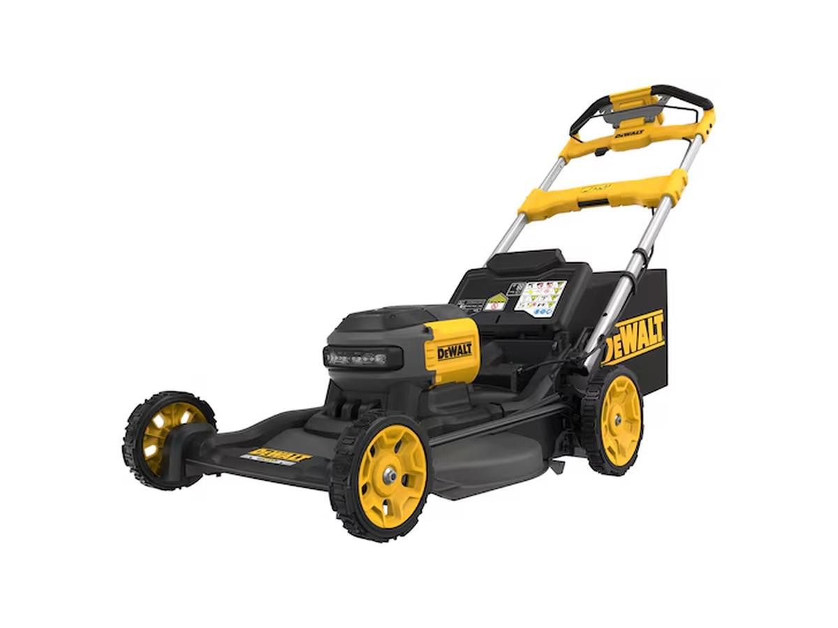 DeWalt Akkurasenmäher Flexvolt (Antrieb), 53 cm Schnittbreite, mit Radantrieb & Fangkorb-Volumen von 67 Litern, 3 Betriebsmodi