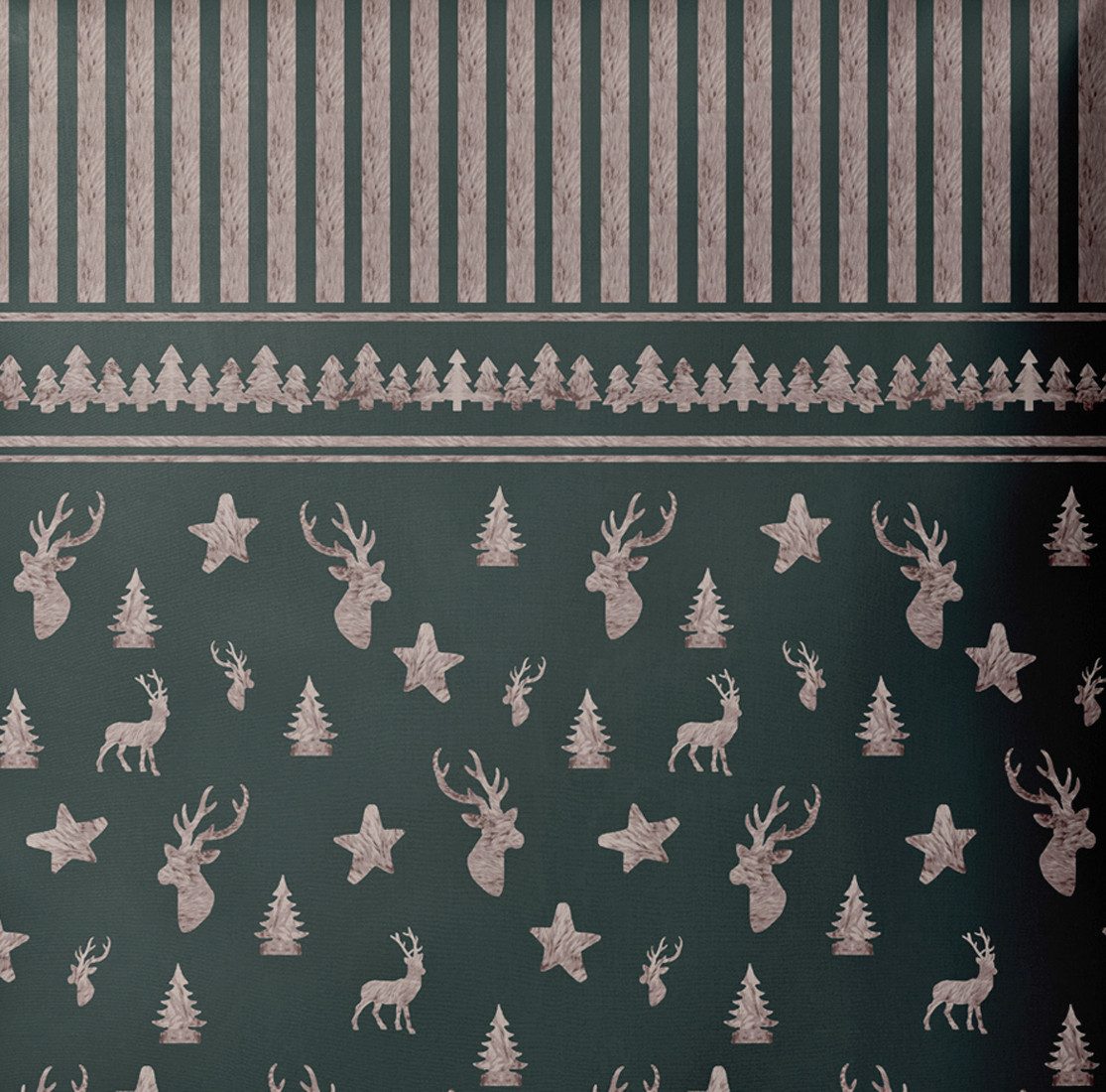 JACK Bettwäsche 135x200cm Fleece Hirsch Tannenbaum günstig online kaufen