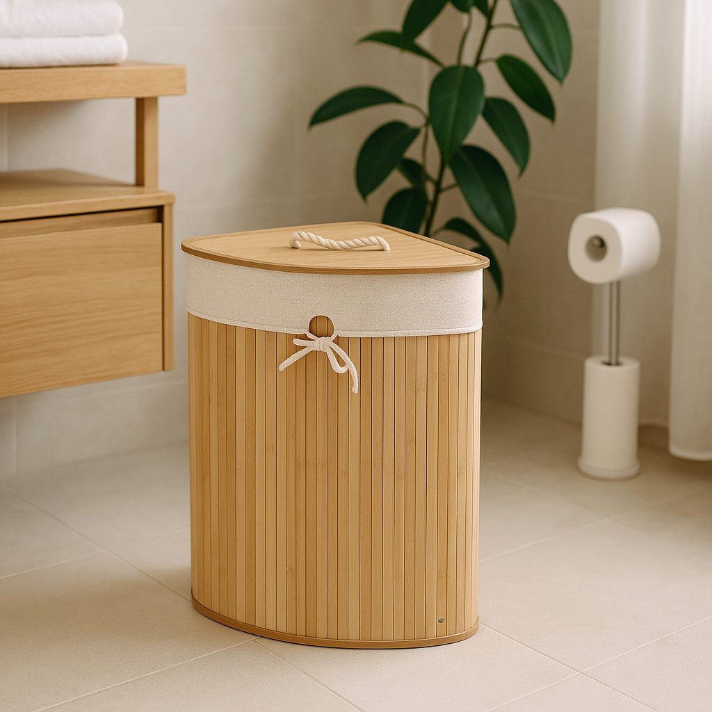 NUXIO Wäschekorb, Eckwäschekorb mit Deckel günstig online kaufen