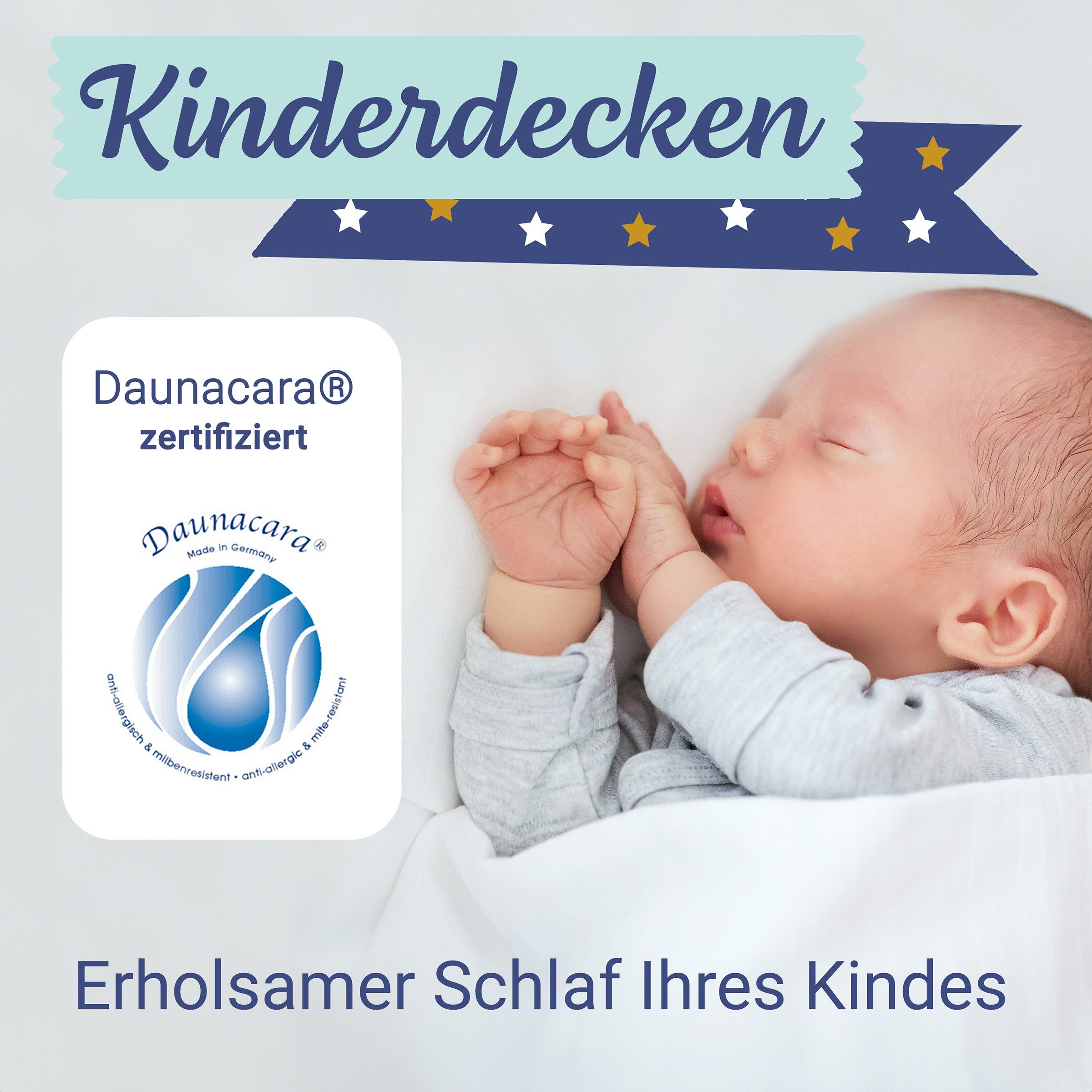 ZOLLNER Kinderbettdecke, Füllung: 90% Daunen, 10% Federn, 80 x 80 cm, 100% günstig online kaufen