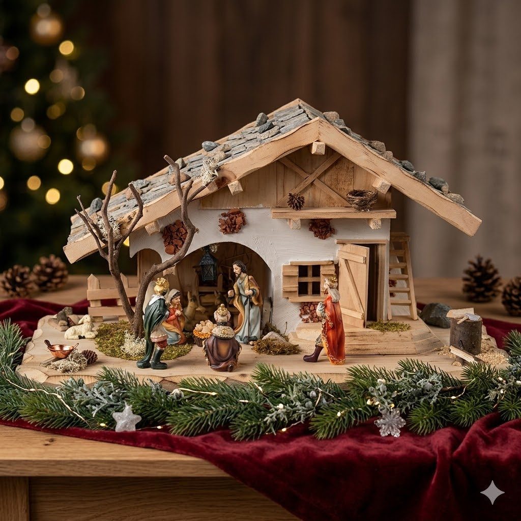 Krippenursel Krippe Weihnachtskrippe Etzelwang inkl. Figurensatz K132