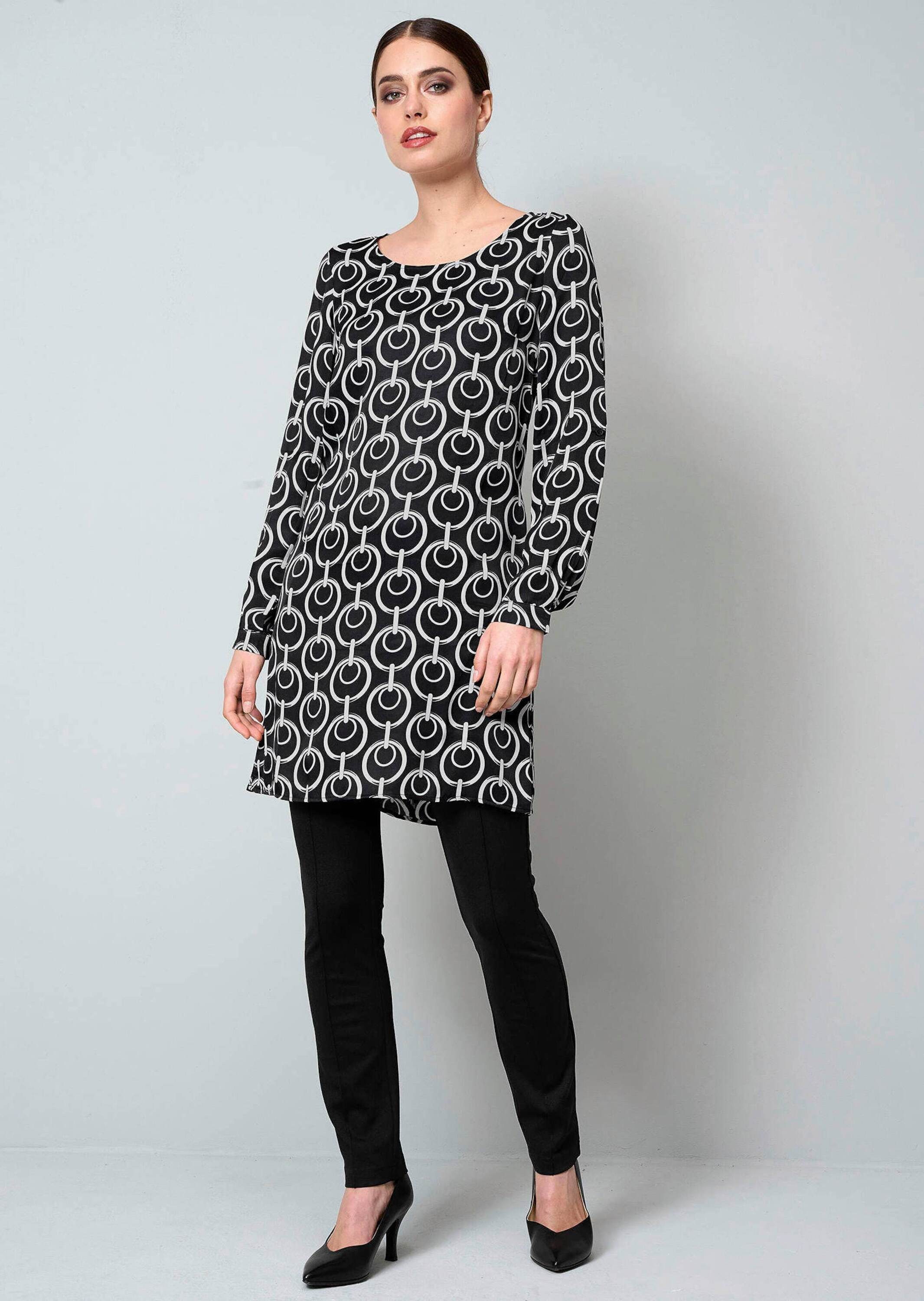Alba Moda Langarmbluse Longbluse in grafischem günstig online kaufen