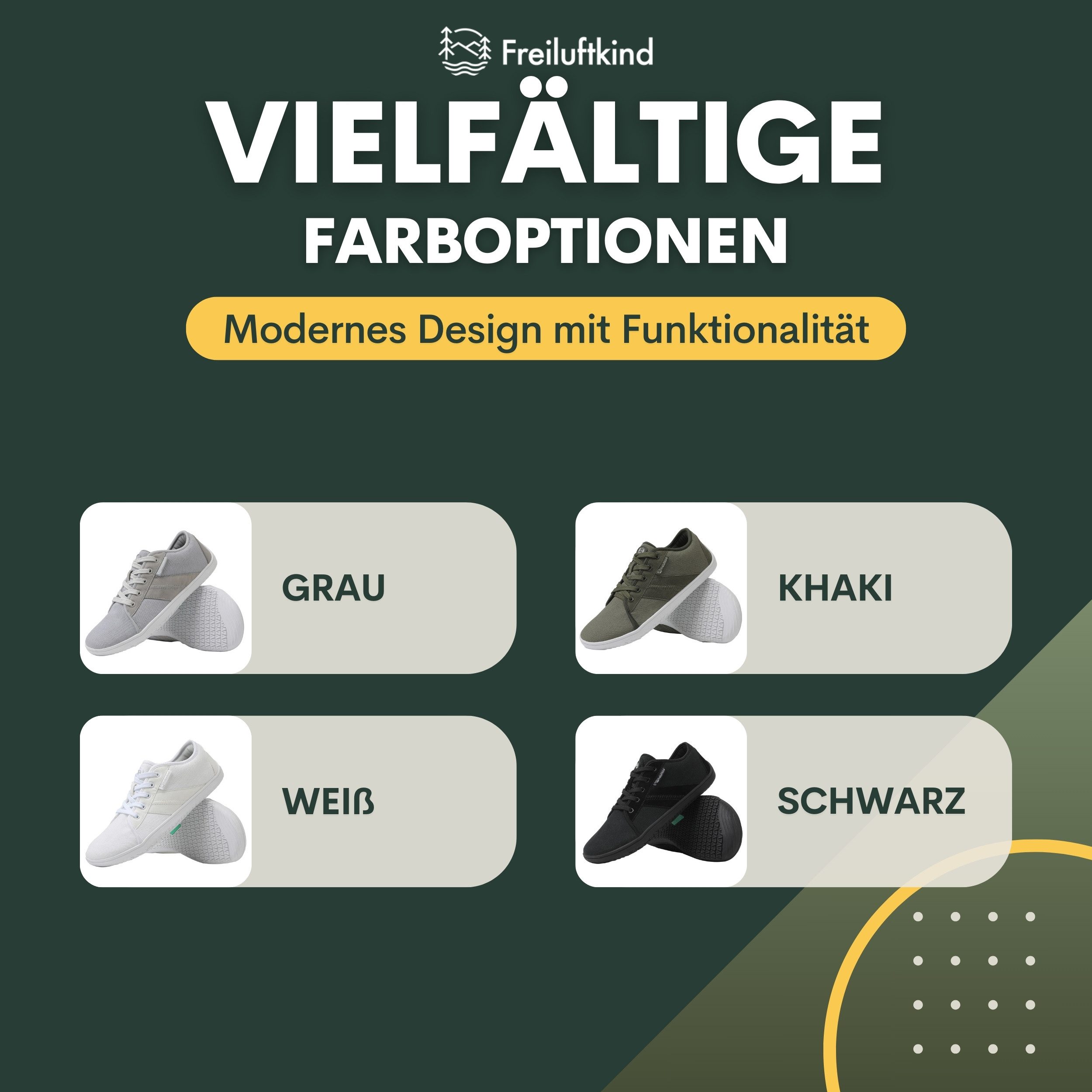 Freiluftkind Baker – gesunde Barfußschuhe Sneaker - Entlasten Füße & Gelenke Sneaker