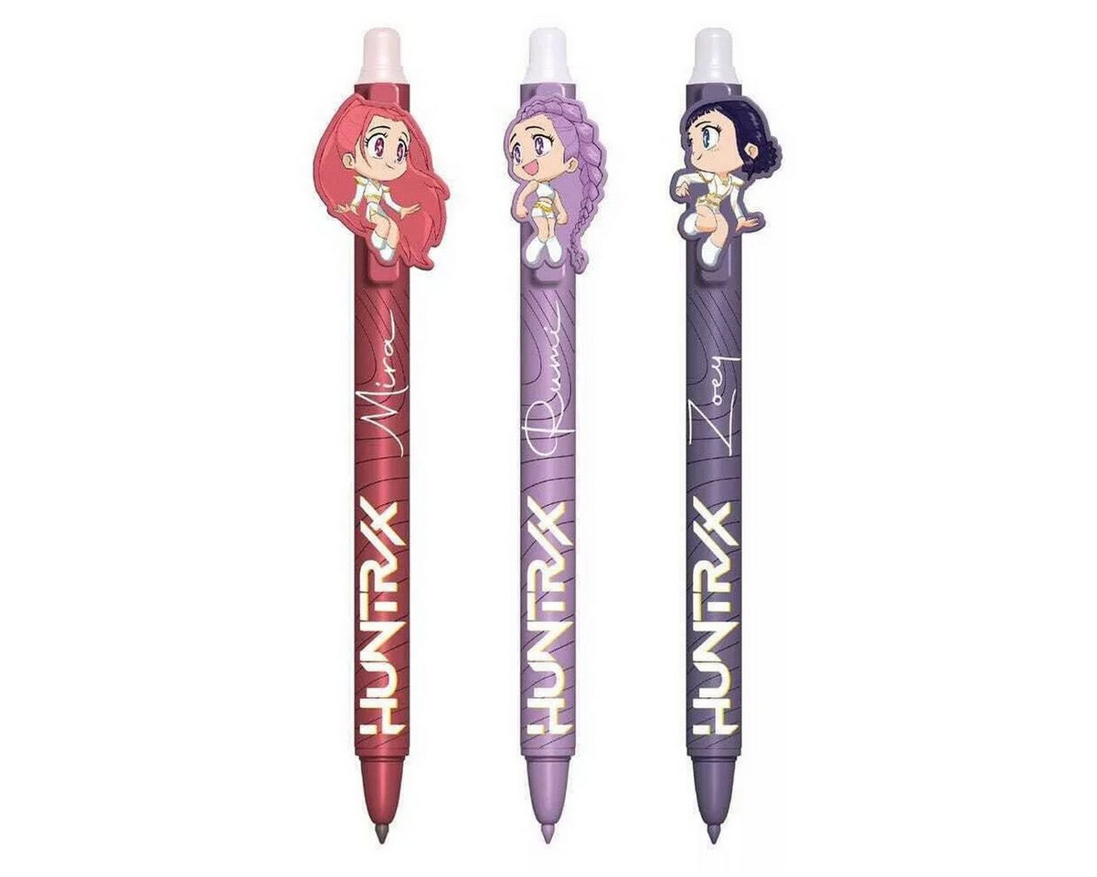 K-Pop Demon Hunters Kreativset K-pop Demon Hunters Chibi Set mit 3 radierbaren Stiften