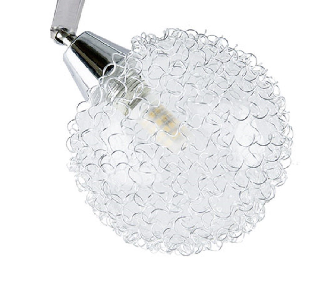 TRANGO LED Deckenleuchte, 2-flammig 1002-28 LED Deckenleuchte Chromoptik Se günstig online kaufen