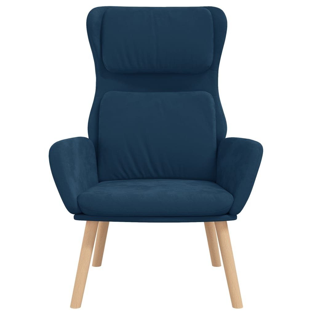 vidaXL Sessel Relaxsessel Loungesessel Sessel Polsterstuhl Blau Samt