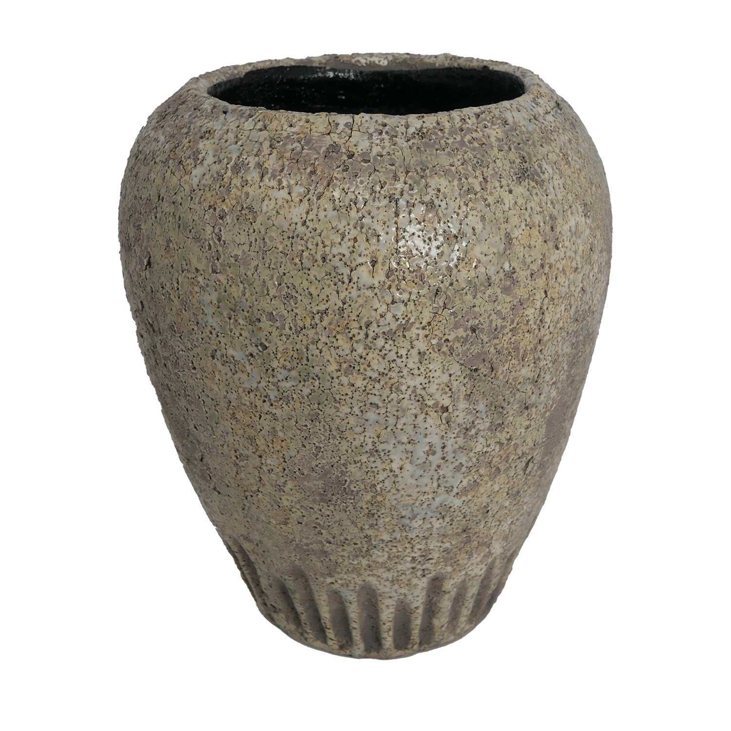 B&S Shabby Keramik Amphore Blumenkübel cm Antik H Steinoptik Pflanzkübel Vase 23 Rund