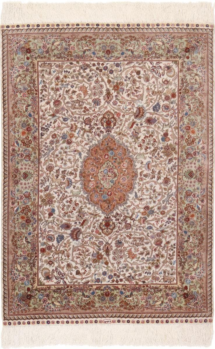 Seidenteppich Hereke Seide 63x92 Handgeknüpfter Orientteppich, Nain Trading, rechteckig, Höhe: 5 mm