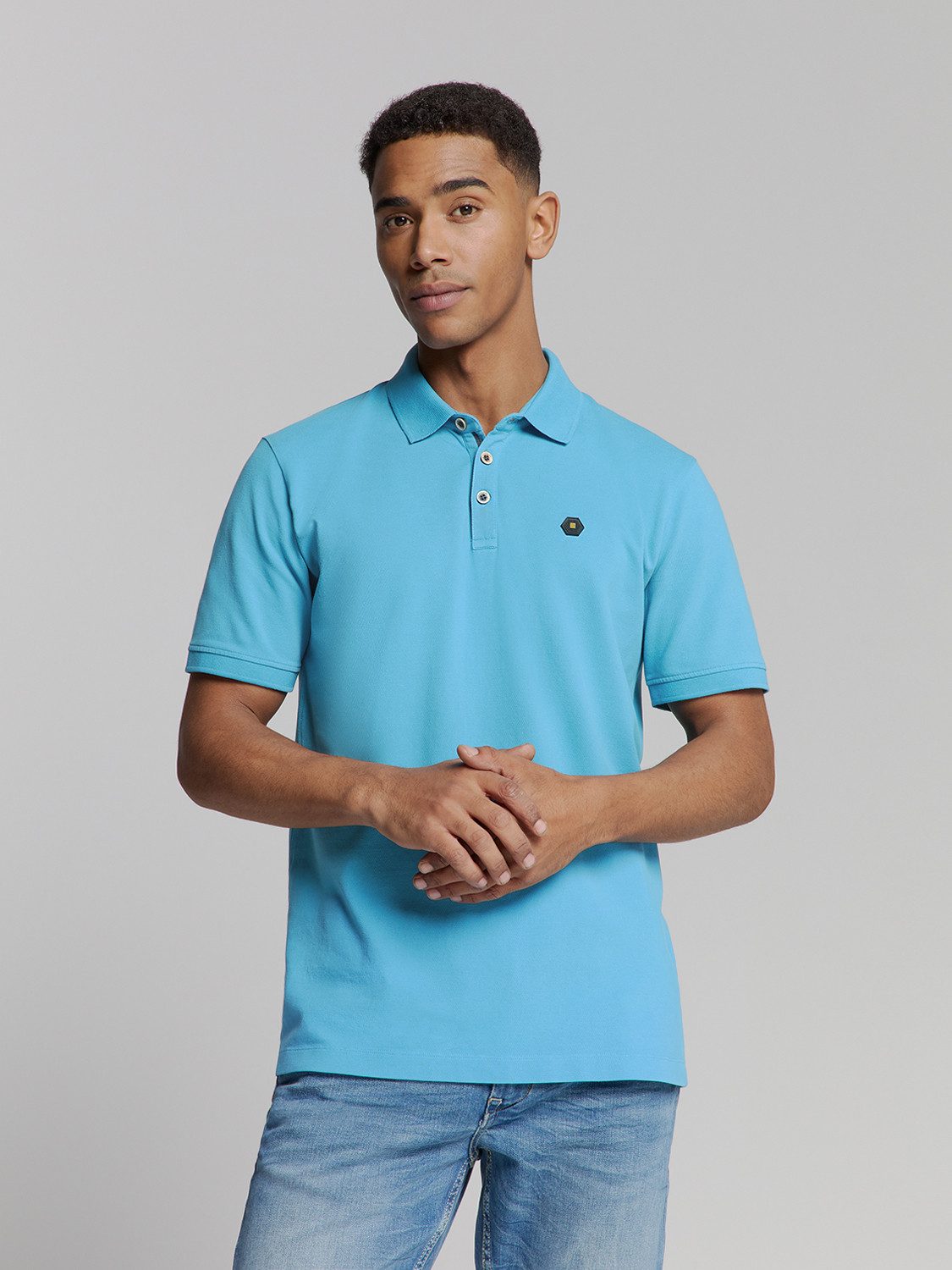 NO EXCESS Poloshirt "No Excess Poloshirt Polo Pique Garment Dyed" günstig online kaufen