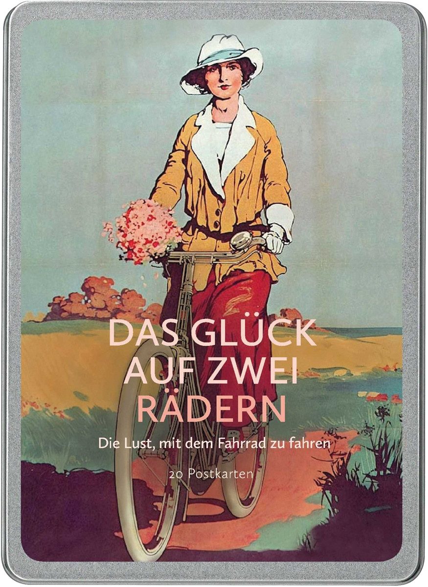 Postkarte Das Glück auf zwei Rädern: Die Lust, mit dem Fahrrad zu fahren
