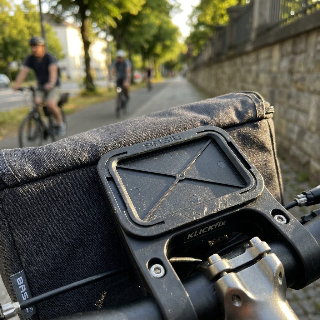 Fahrradkorb Basil KF  Adapterplatte auch für KLICKfix VR-Korb, Tasche geeignet s