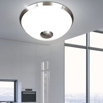 etc-shop LED Deckenleuchte, LED-Leuchtmittel fest verbaut, Warmweiß, Deckenleuchte Deckenlampe Küchenleuchte LED Flurlampe rund