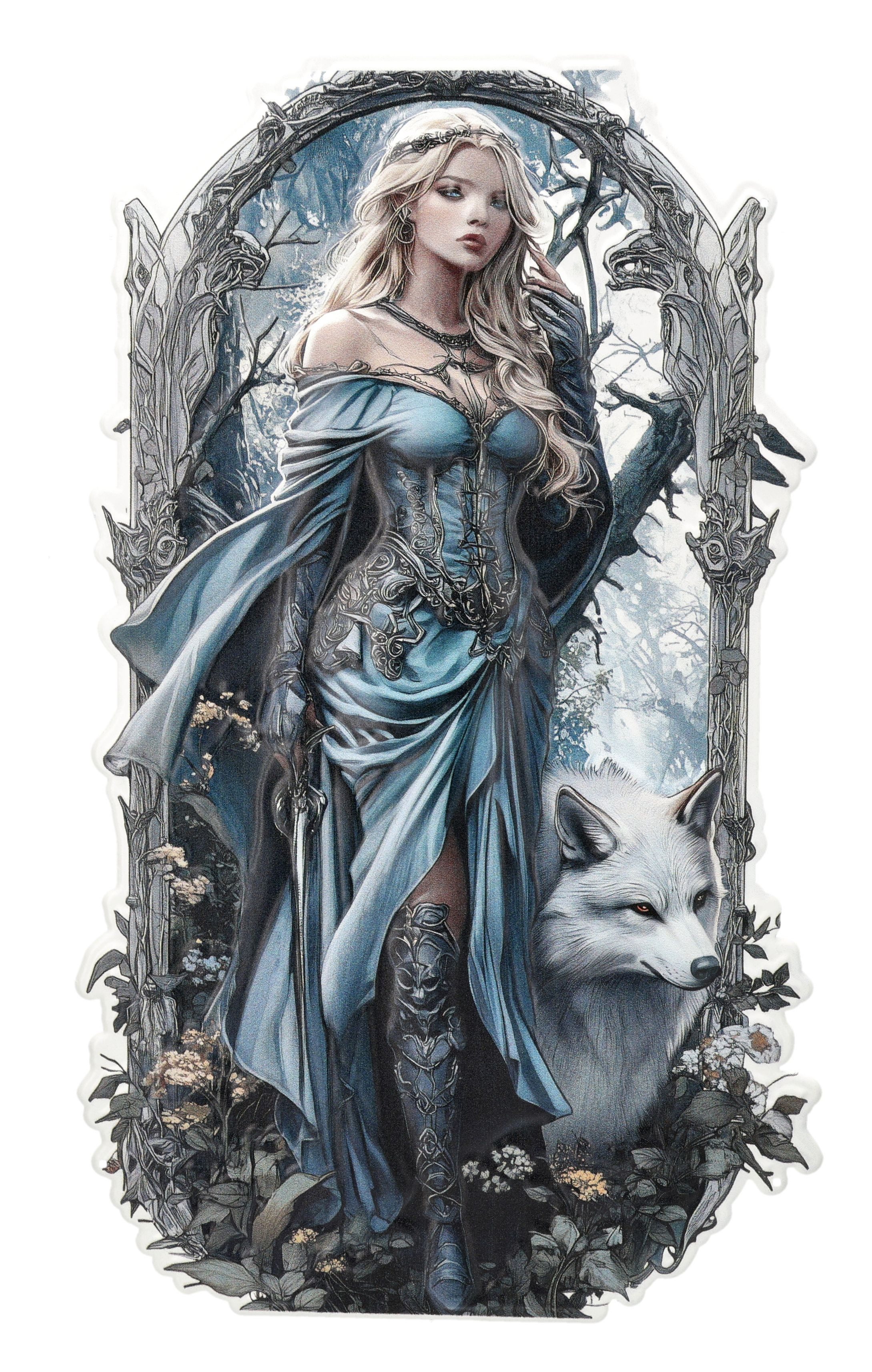 Figuren Shop GmbH Wanddekoobjekt Elfenkriegerin Metallschild – Fantasy Wand günstig online kaufen