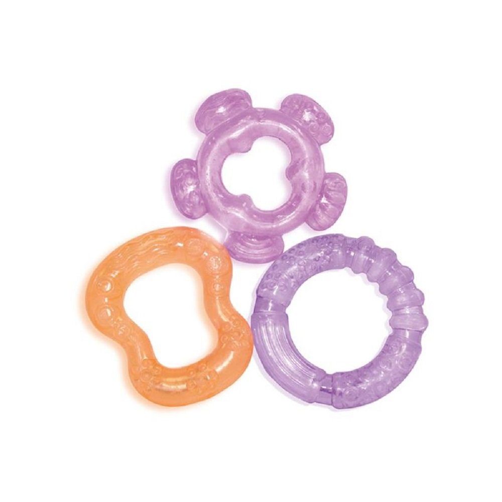 Baby Care Beißring Beißring 3er Set, versch. Formen und Farben, ab 3 Monate lila