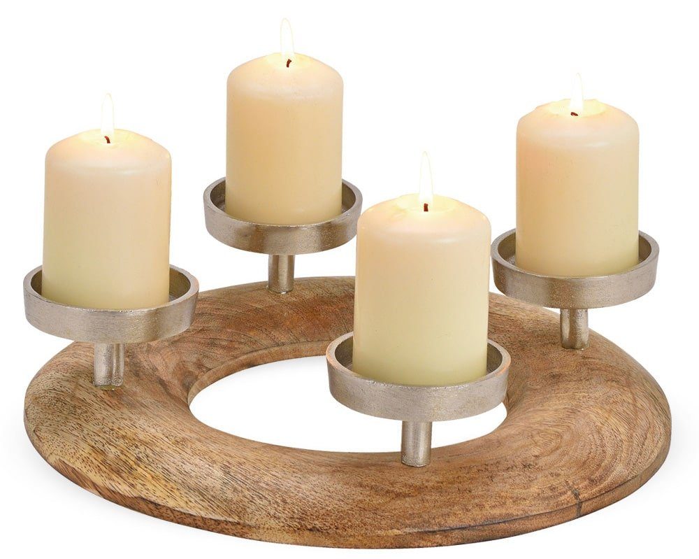 matches21 HOME & HOBBY Kerzenhalter Holz günstig online kaufen