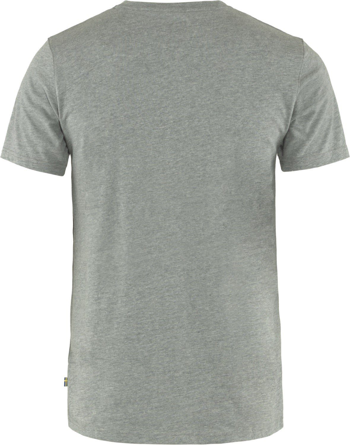 Fjällräven T-Shirt Fjällräven M T-shirt Logo Melange Herren Kurzarm-Shirt Grey